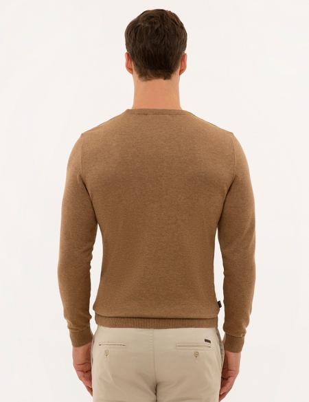 Camel Melanj Slim Fit Bisiklet Yaka Basic Triko Kazak - 50229215086