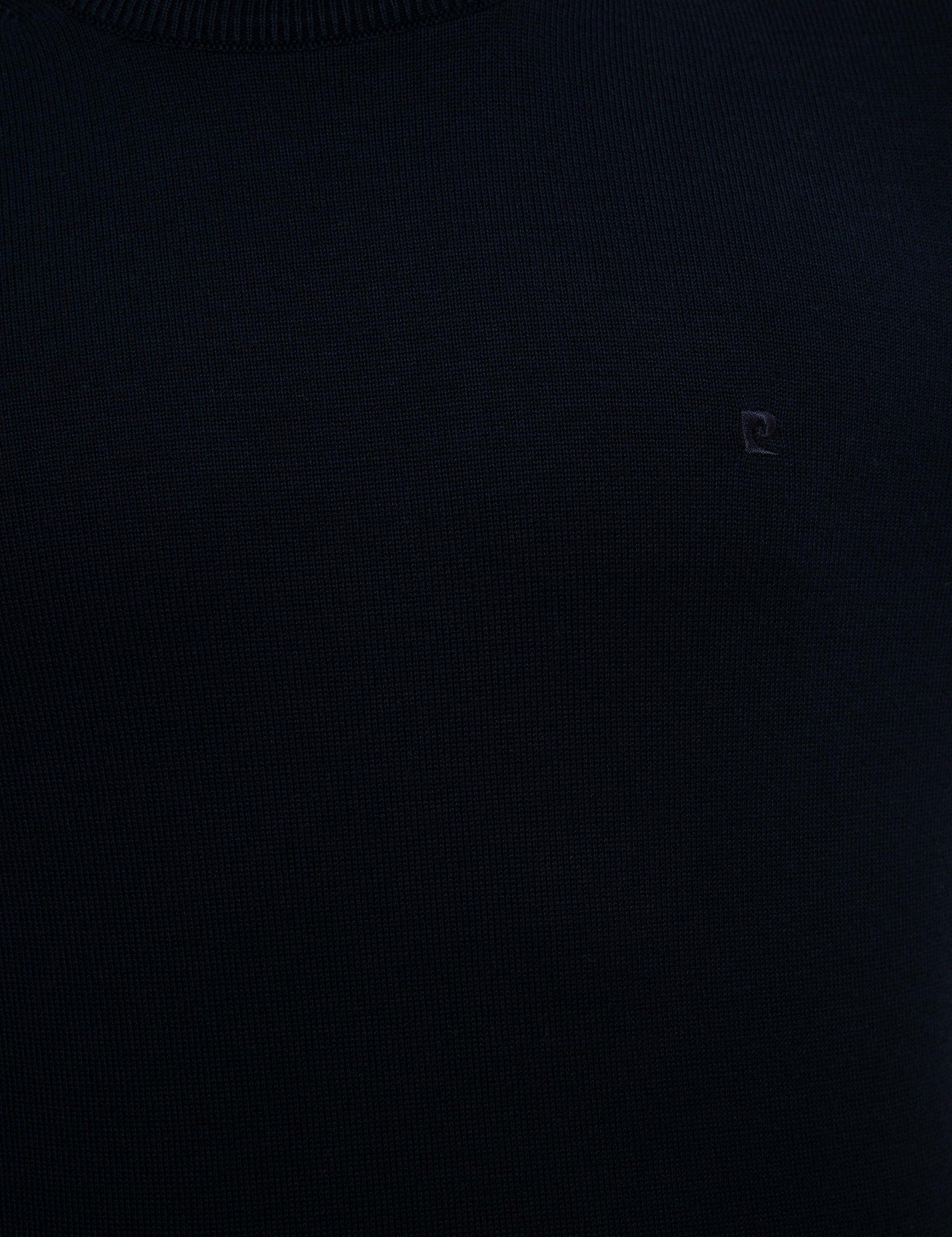 Lacivert Slim Fit Bisiklet Yaka Basic Triko Kazak