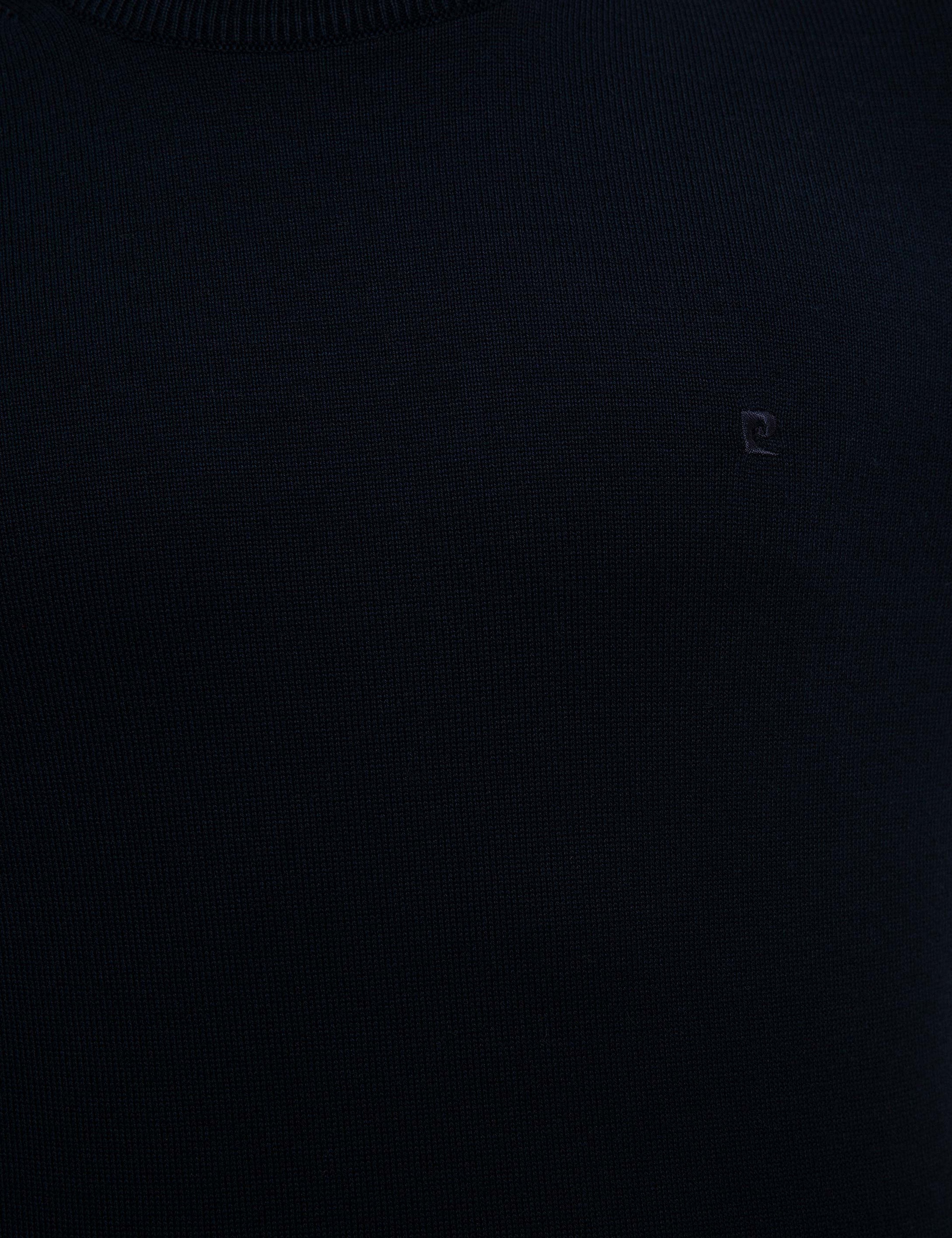 Lacivert Slim Fit Bisiklet Yaka Basic Triko Kazak - Image 6