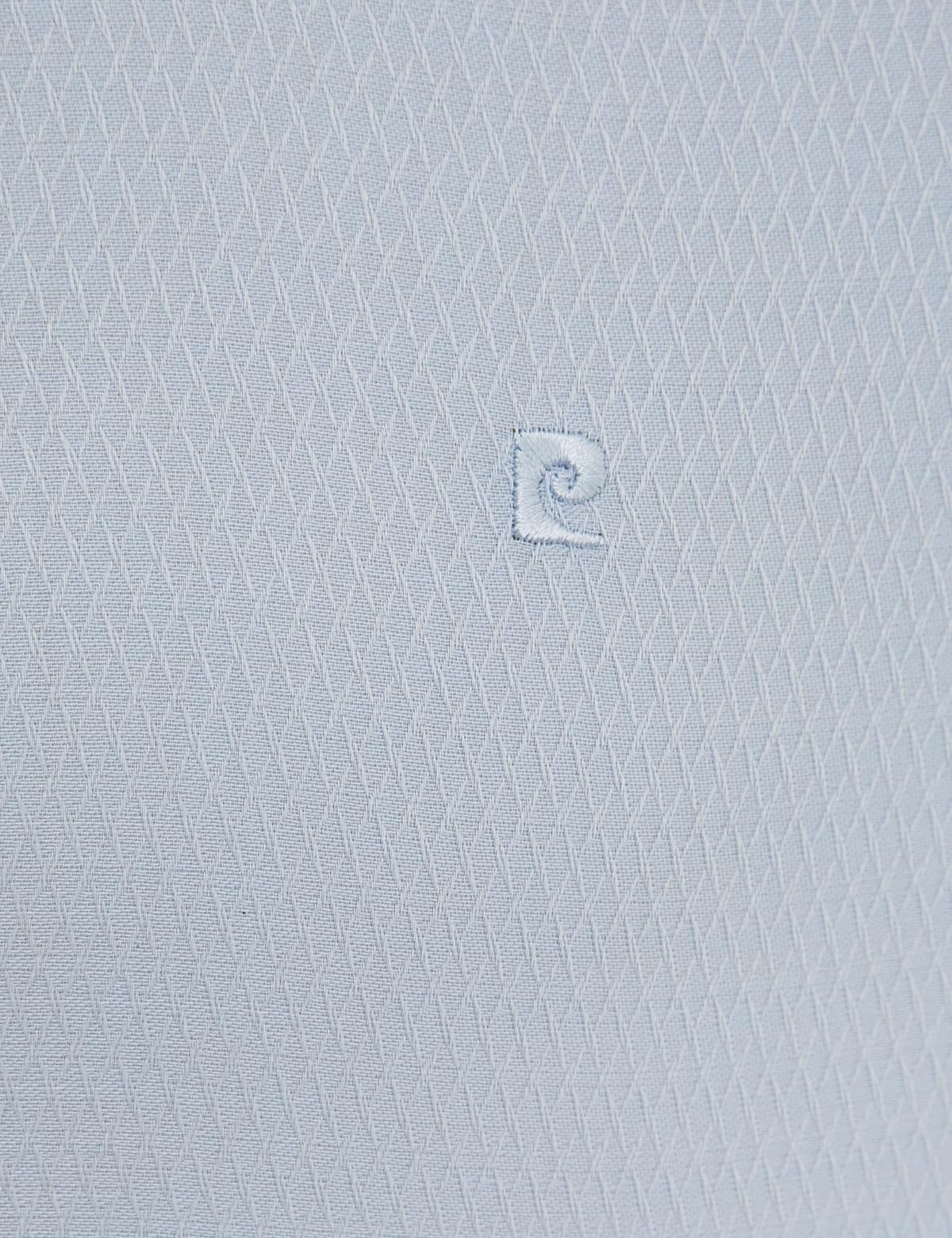 Açık Mavi Slim Fit Armürlü Gömlek - 50229531015