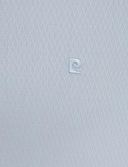 Açık Mavi Slim Fit Armürlü Gömlek - 50229531015