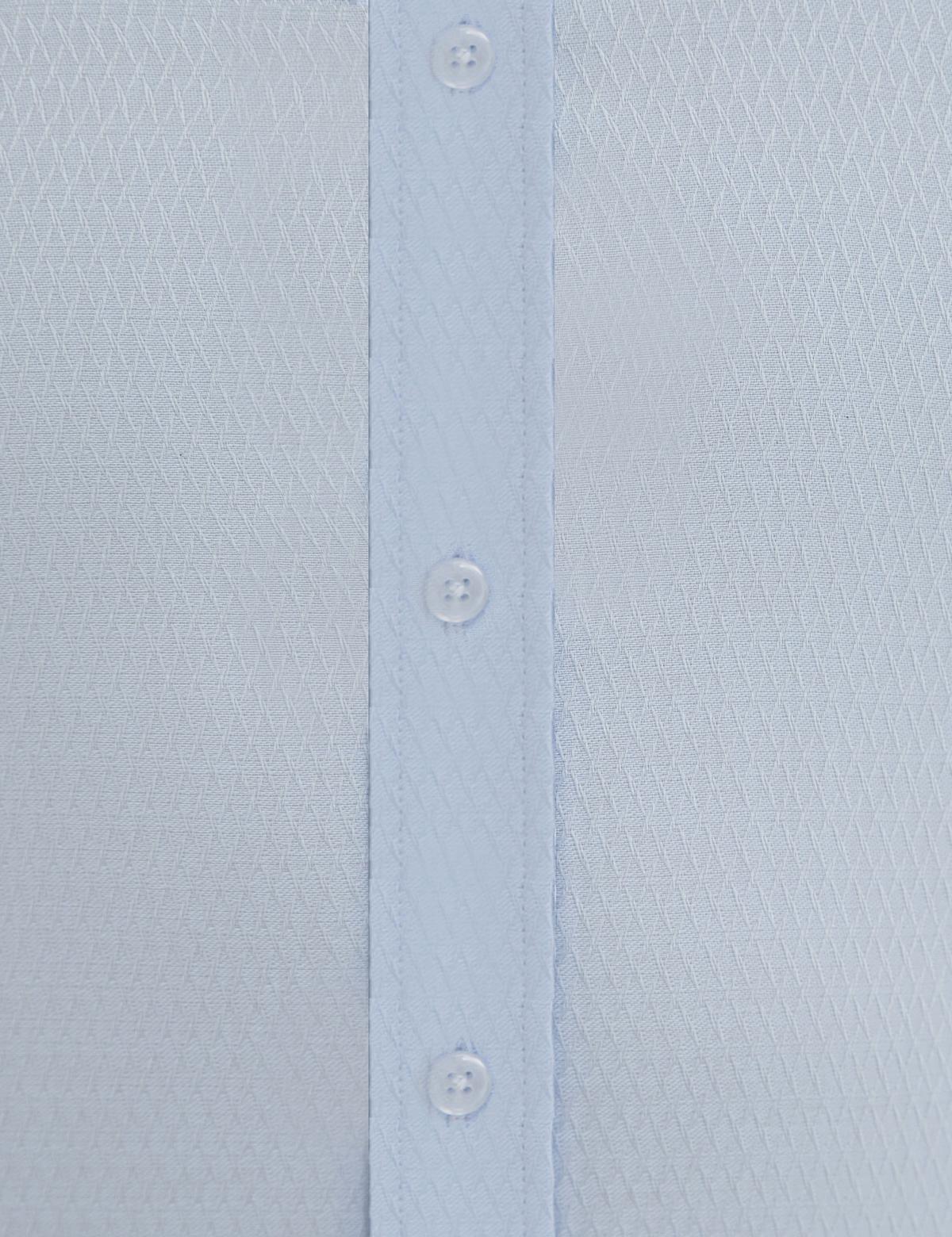 Açık Mavi Slim Fit Armürlü Gömlek - 50229531015