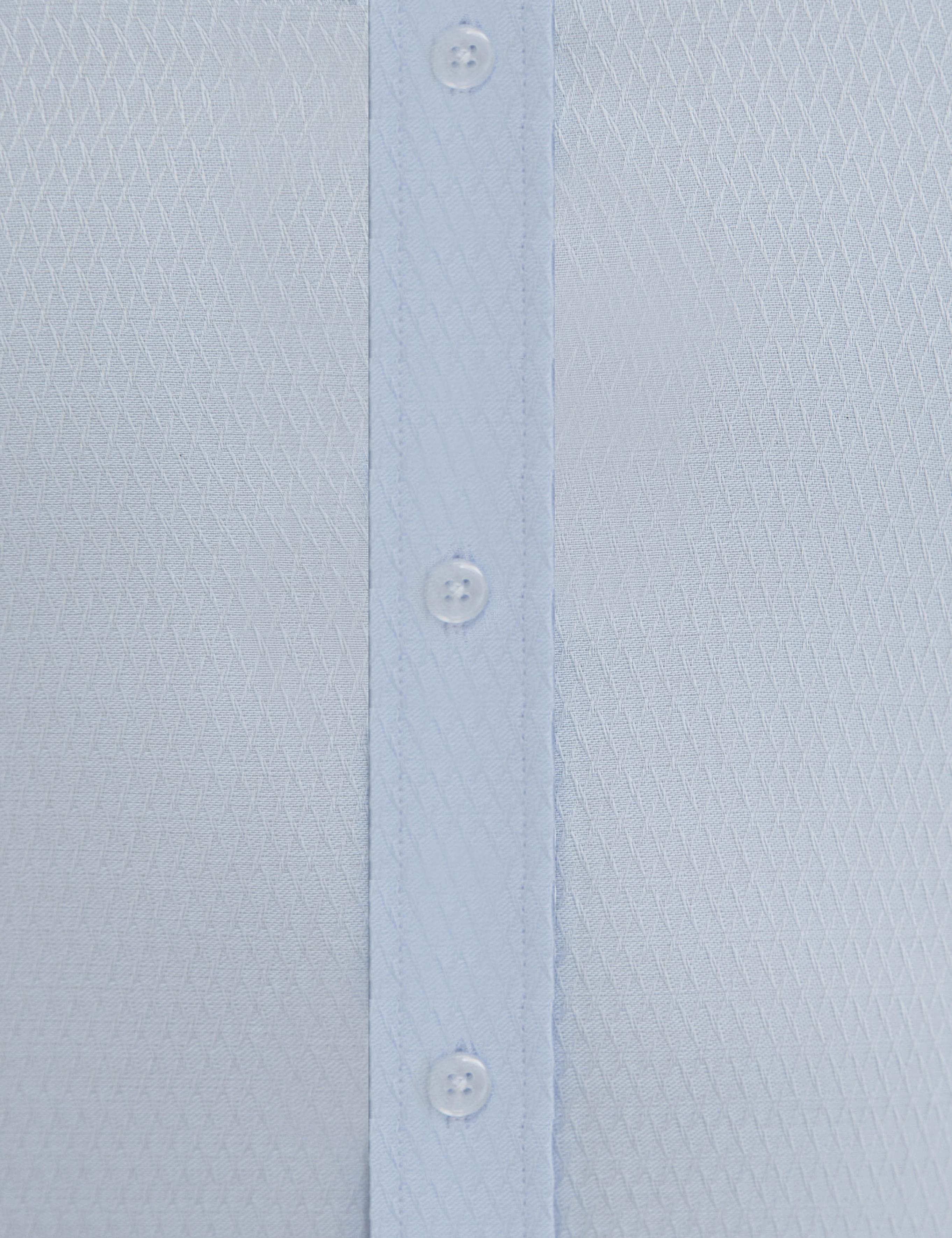 Açık Mavi Slim Fit Armürlü Gömlek