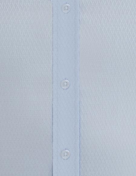 Açık Mavi Slim Fit Armürlü Gömlek - 50229531015