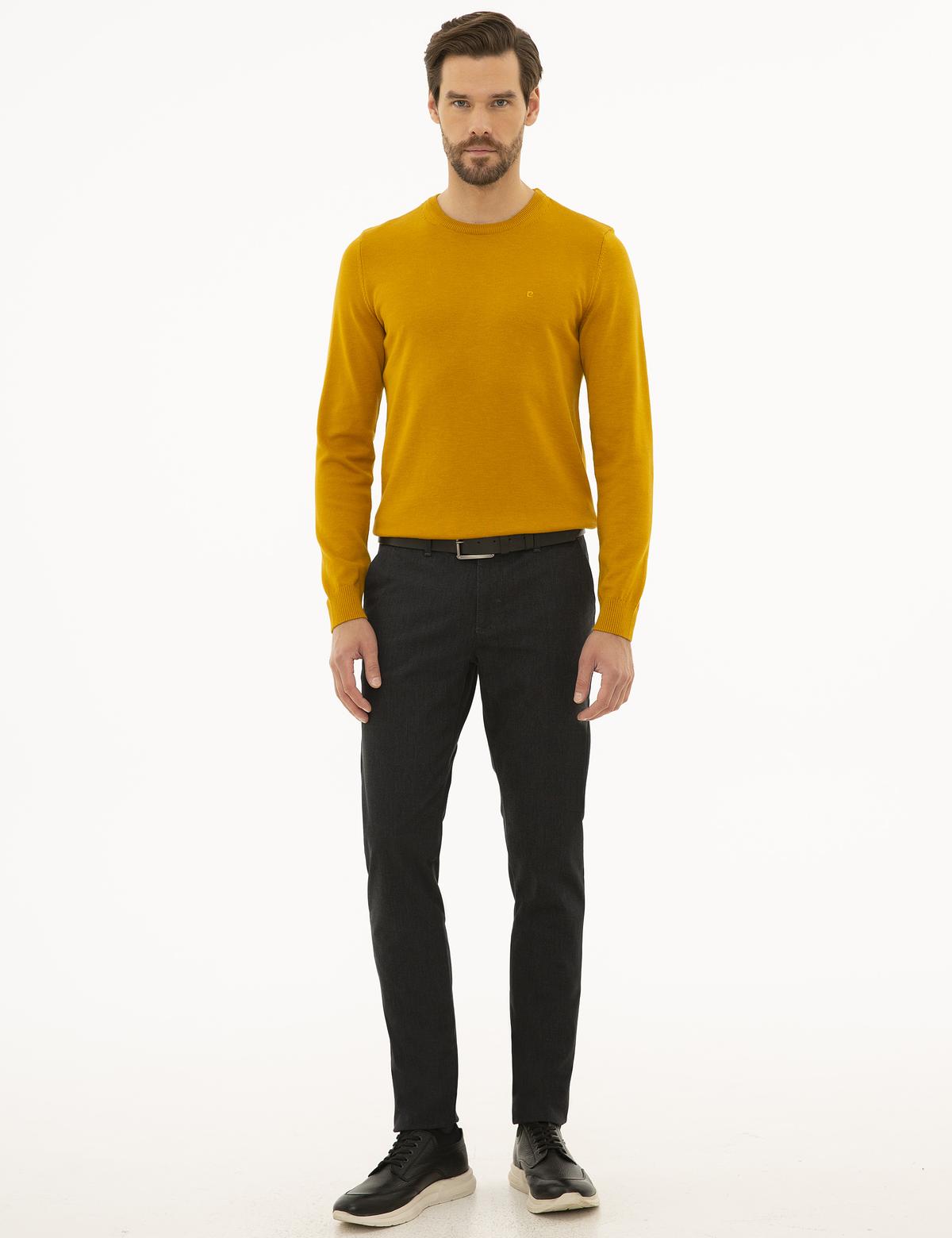 Safran Slim Fit Bisiklet Yaka Basic Triko Kazak - 50229215219