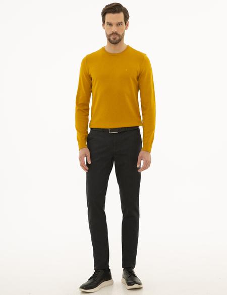 Safran Slim Fit Bisiklet Yaka Basic Triko Kazak - 50229215219