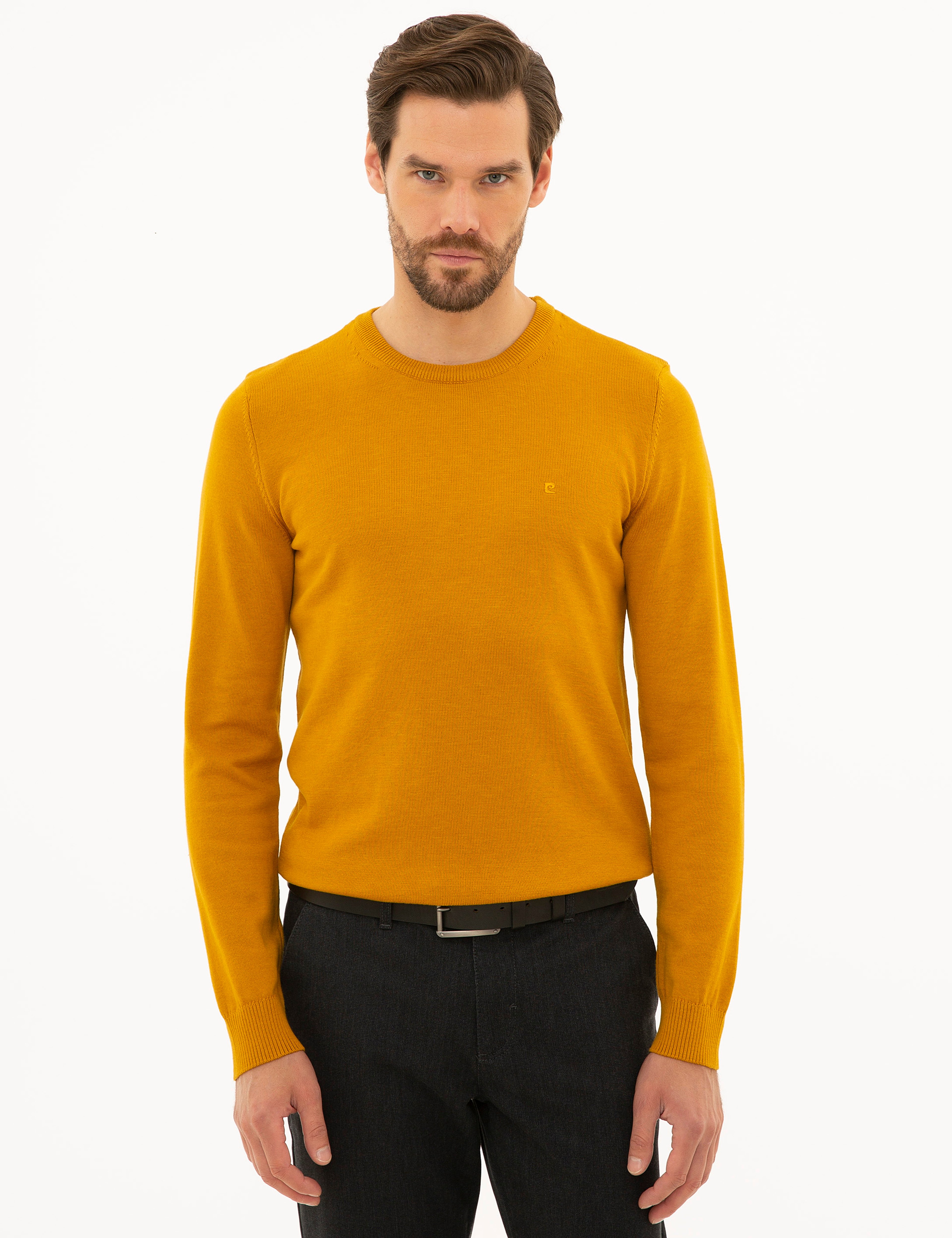 Safran Slim Fit Bisiklet Yaka Basic Triko Kazak