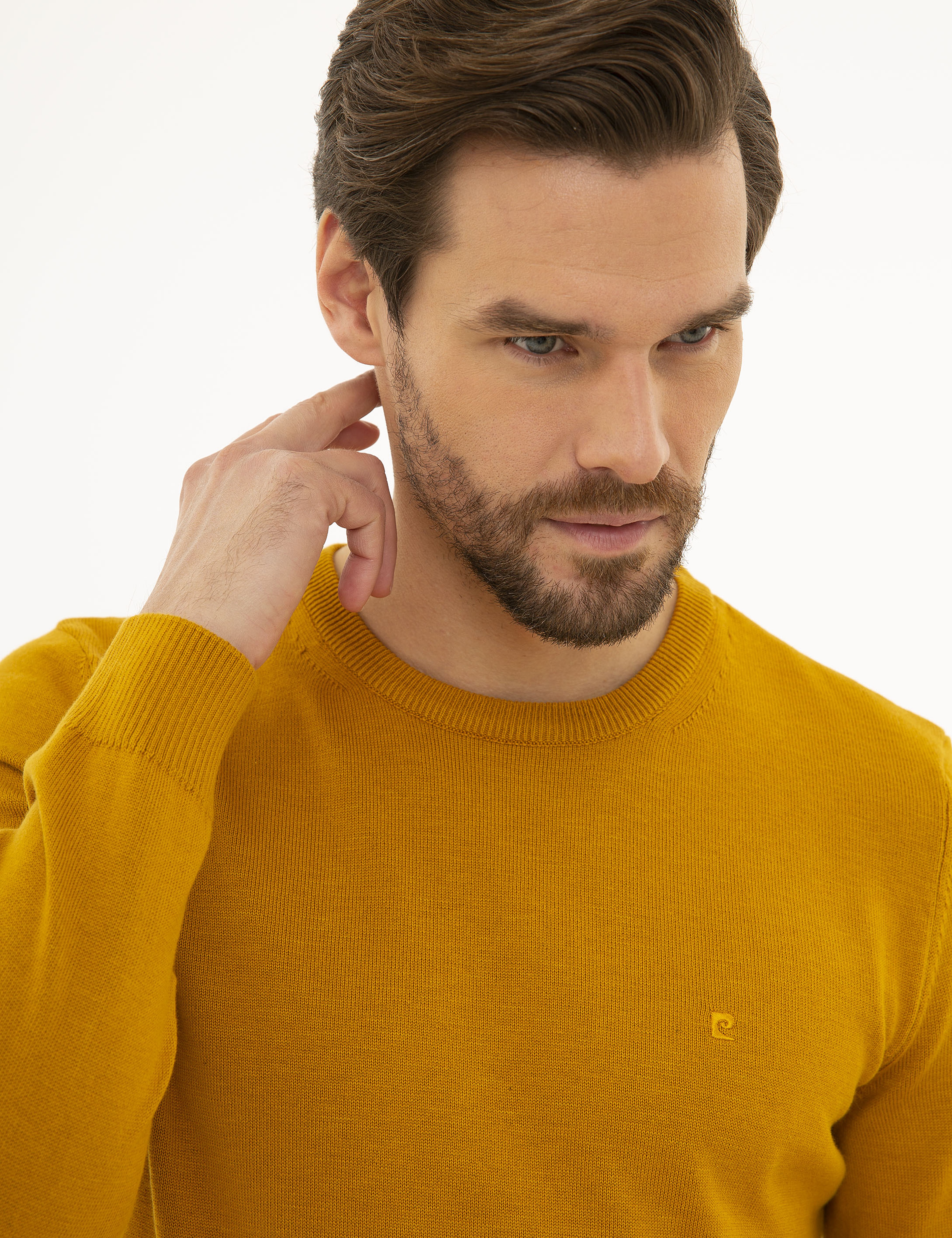 Safran Slim Fit Bisiklet Yaka Basic Triko Kazak - Image 1