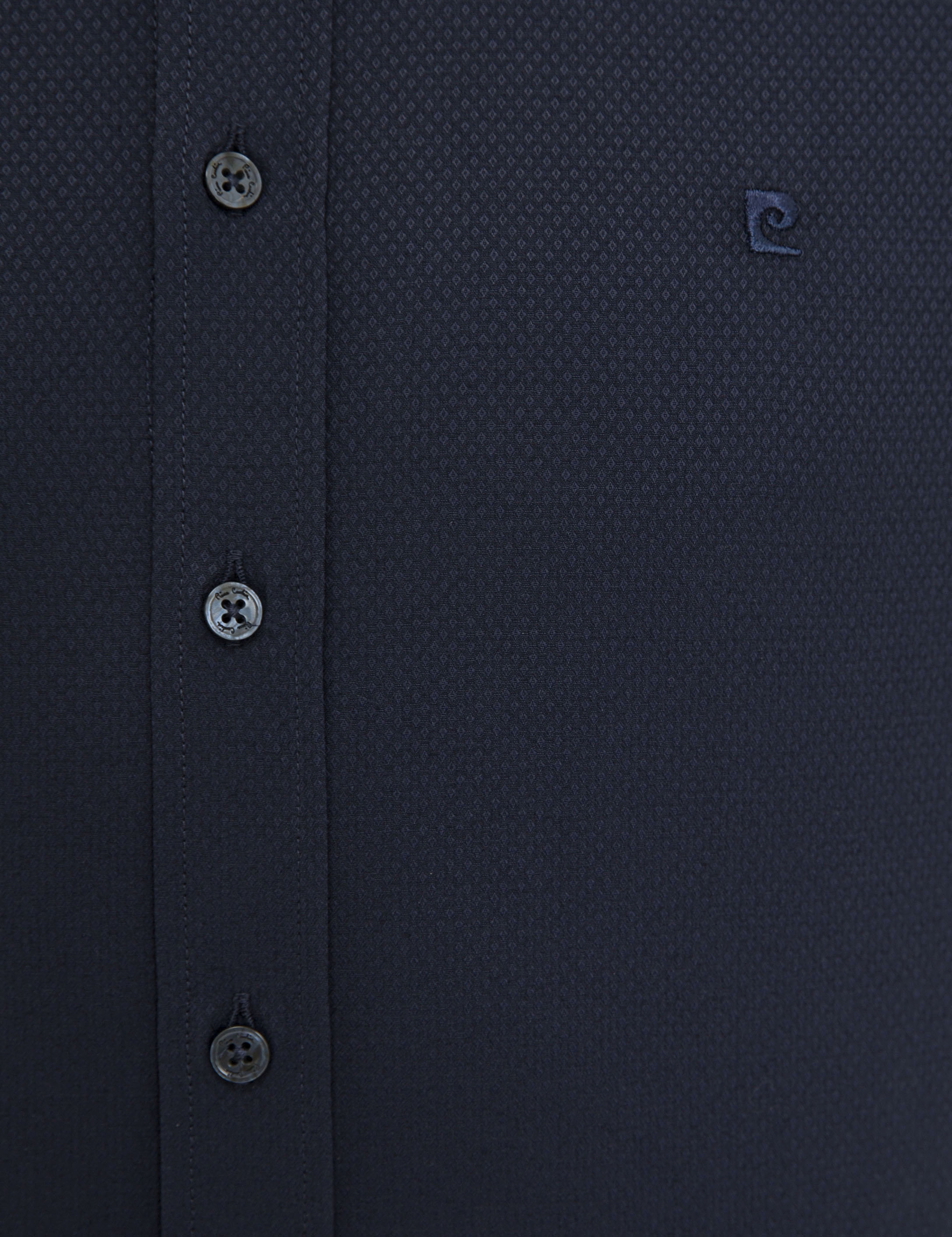 Lacivert Slim Fit Uzun Kollu Gömlek - Image 5