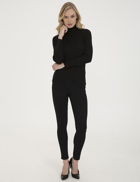 Siyah Slim Fit Kazak - 50197415021