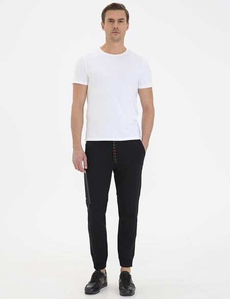 Siyah Ex. Slim Fit Paça Lastikli Eşofman Altı - 50228366006