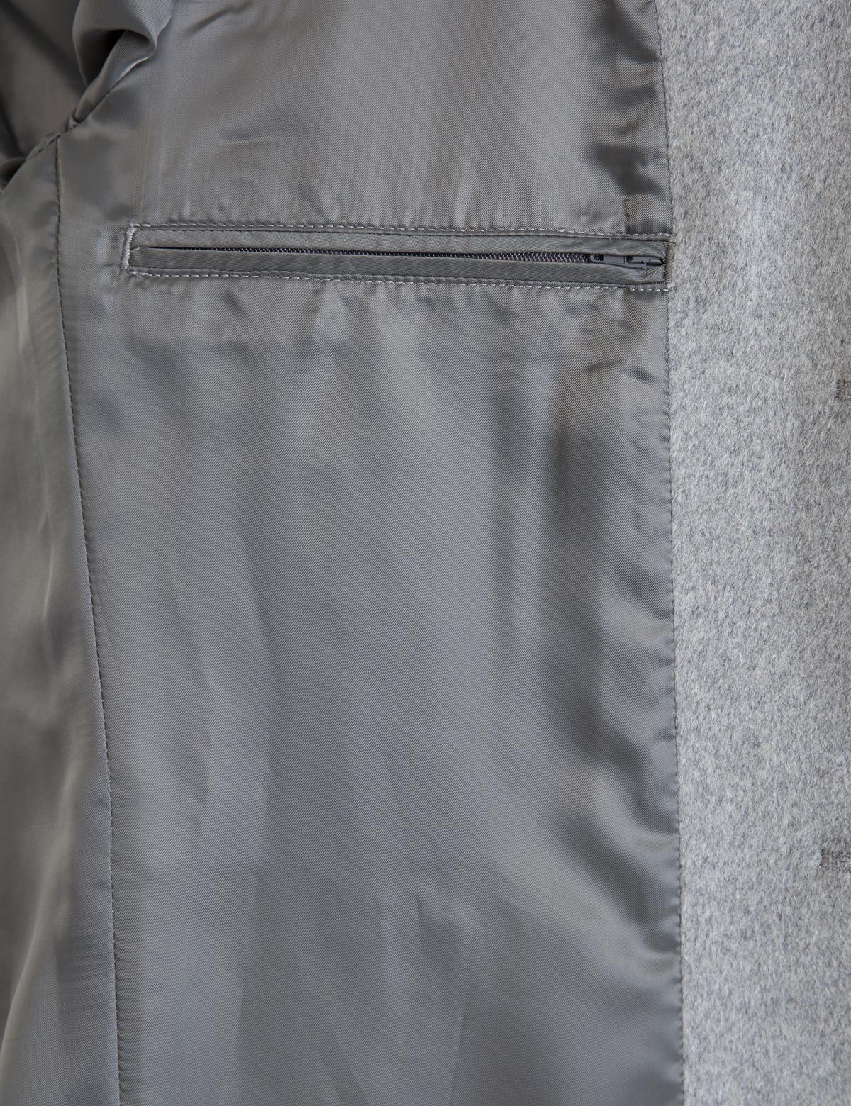 Açık Gri Ex. Slim Fit Kaşe Kaban - 50230243005