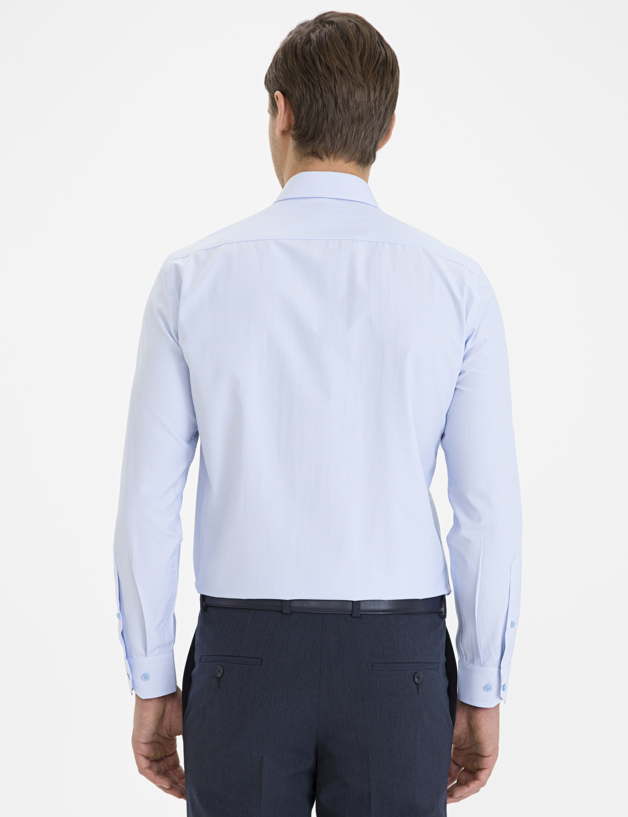 Mavi Slim Fit Uzun Kollu Gömlek