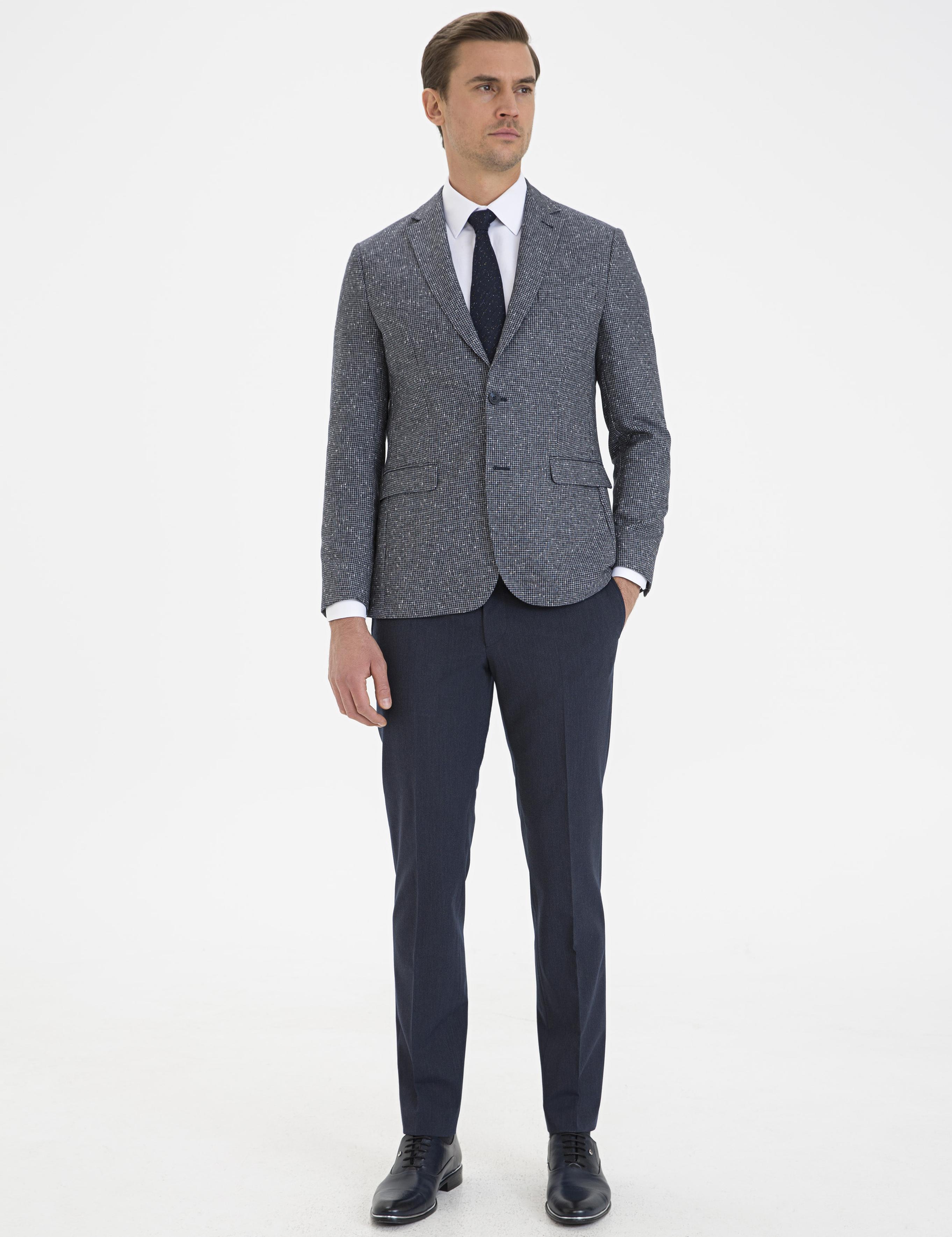 Lacivert Slim Fit Ceket