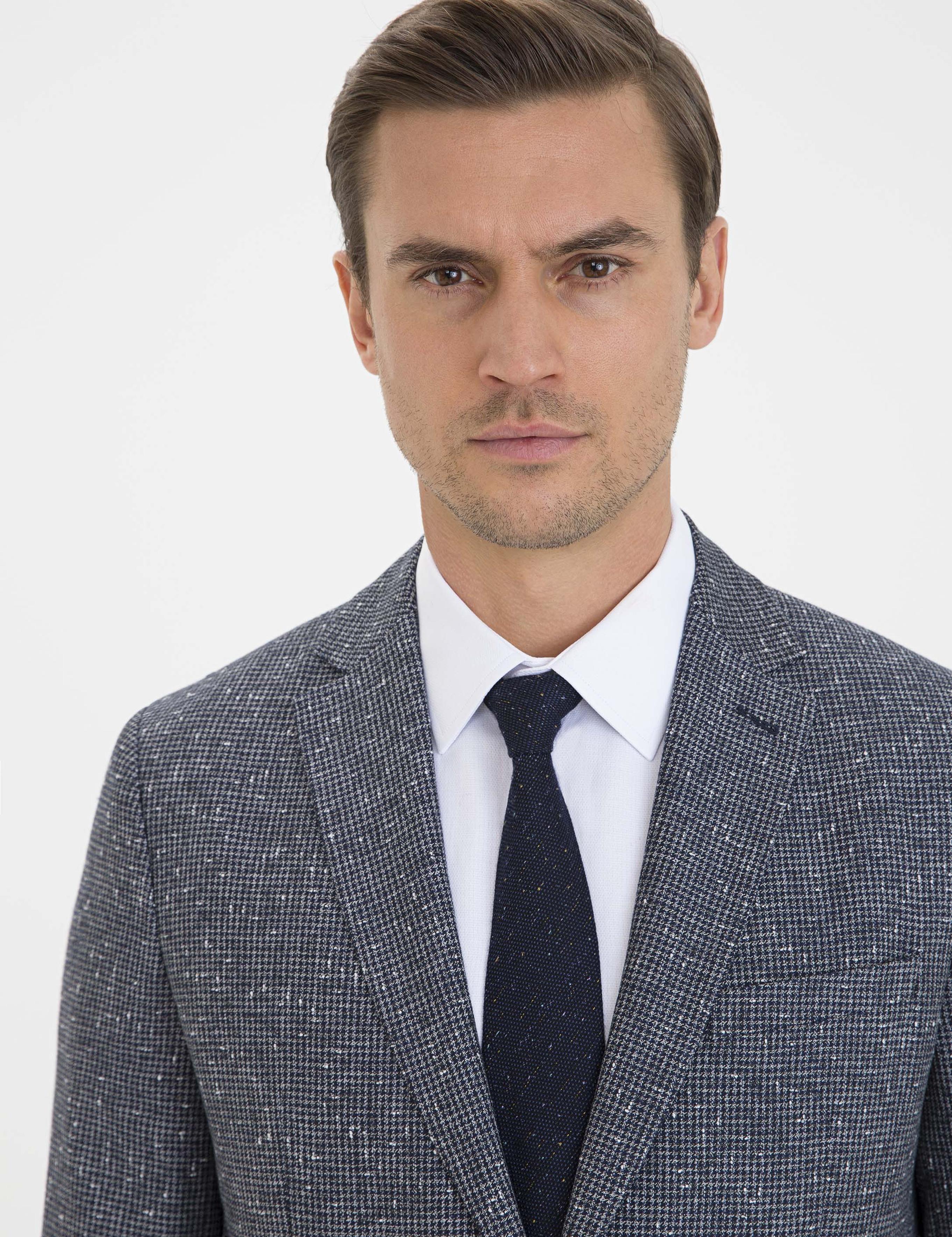 Lacivert Slim Fit Ceket