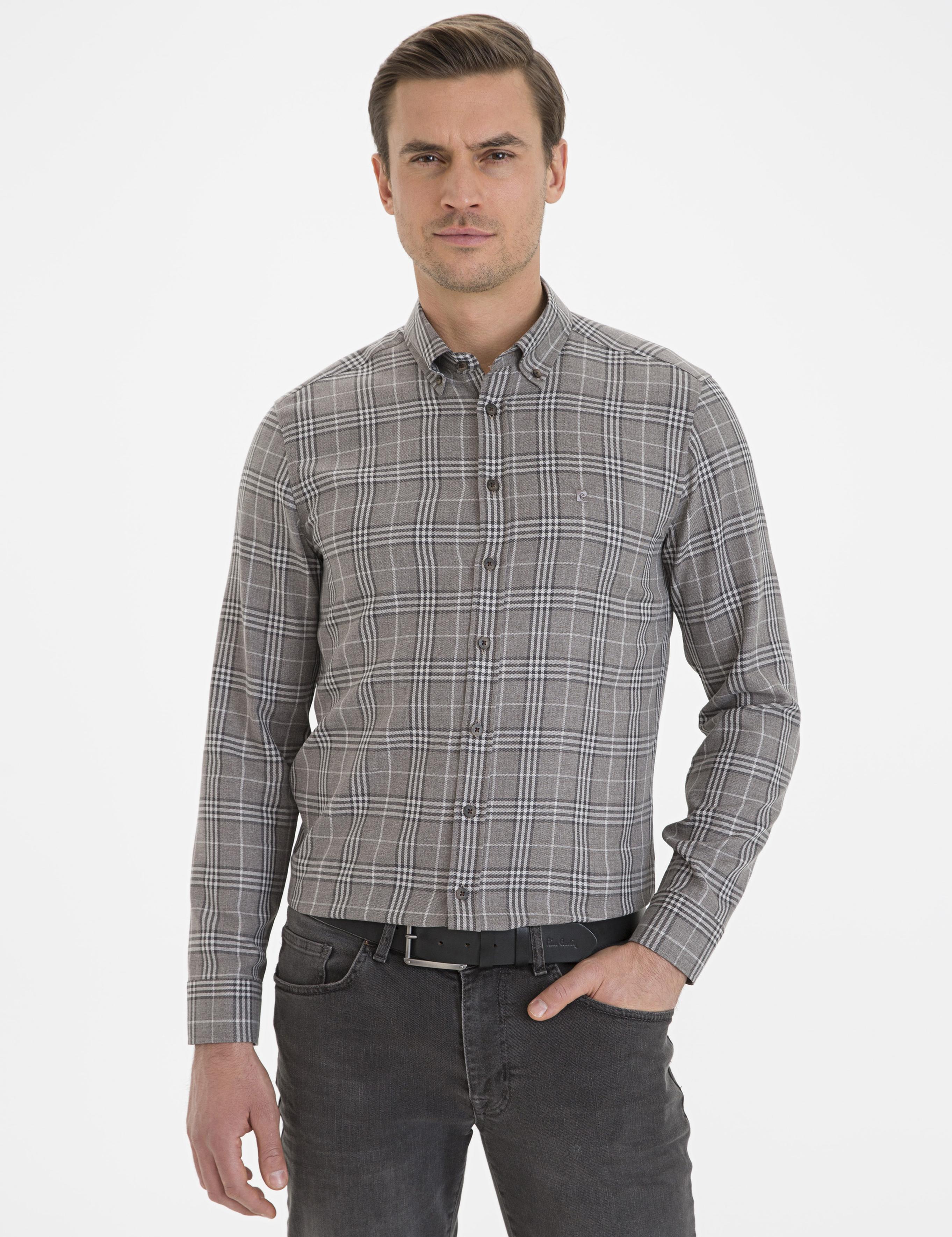 Kahverengi Slim Fit Gömlek