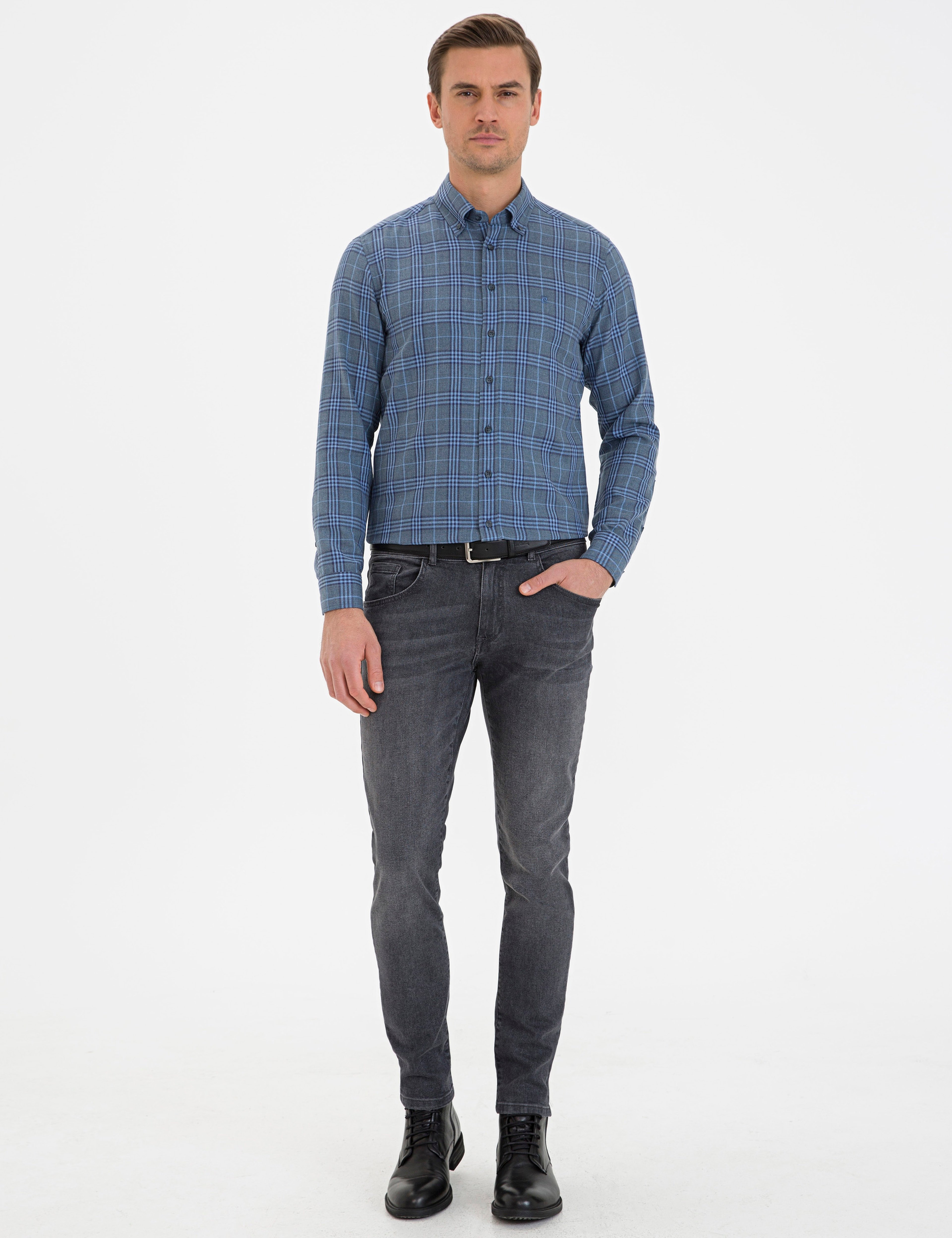 Lacivert Slim Fit Gömlek - Image 4