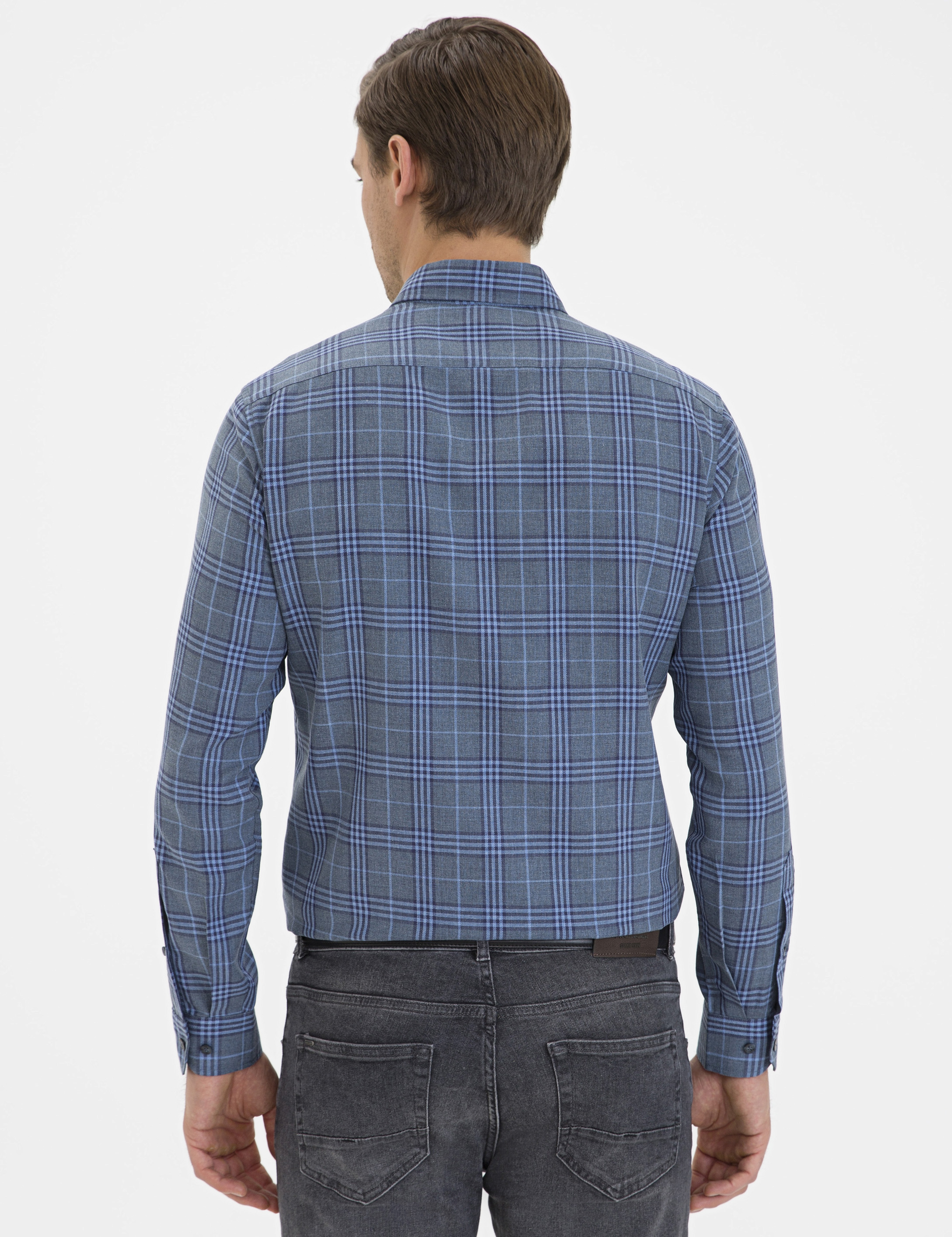 Lacivert Slim Fit Gömlek - Image 3