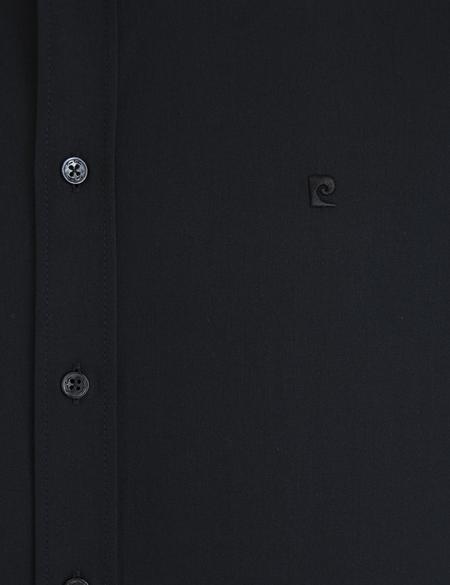 Siyah Slim Fit Basic Gömlek - 50233545029