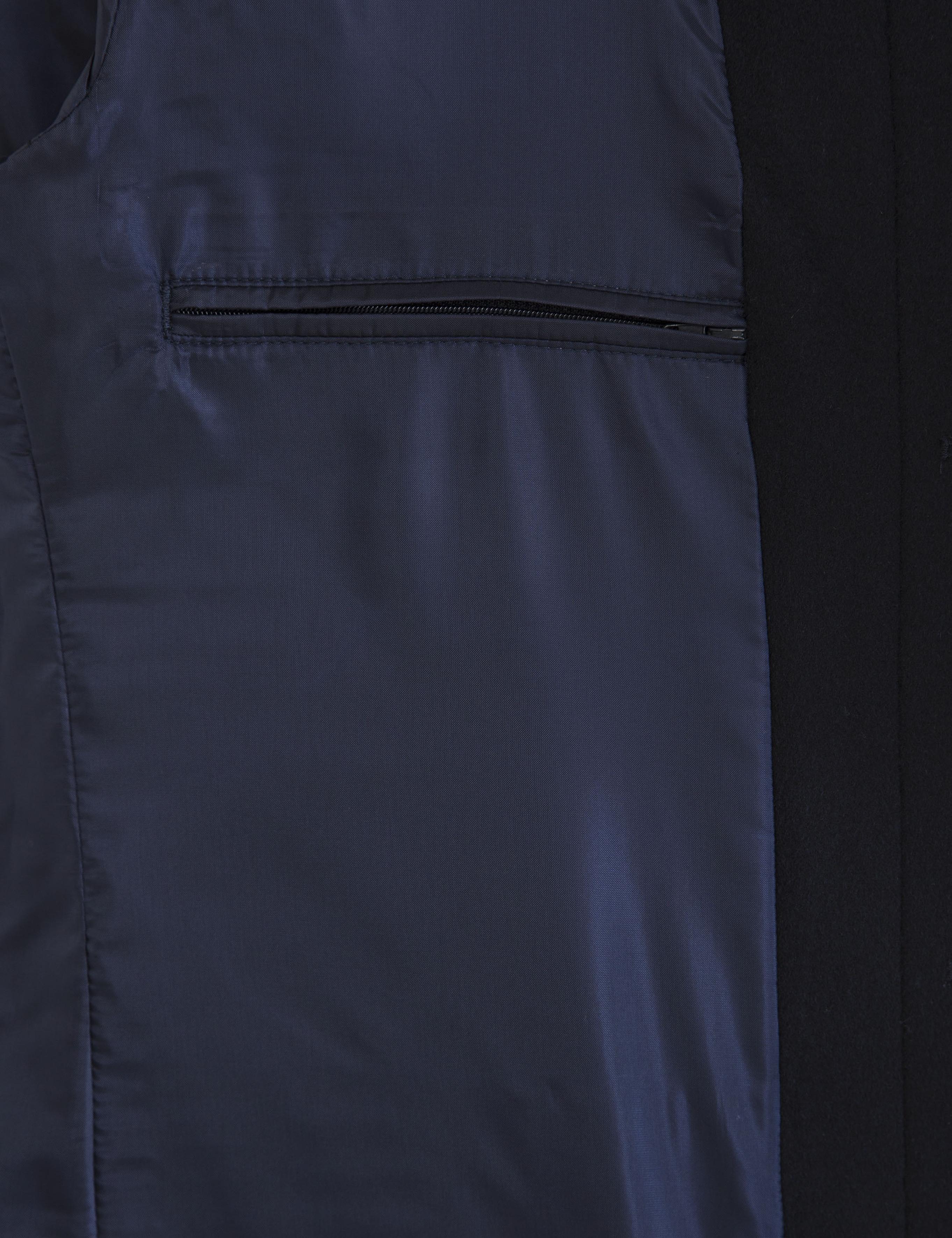 Lacivert Slim Fit Kaban Kaşe