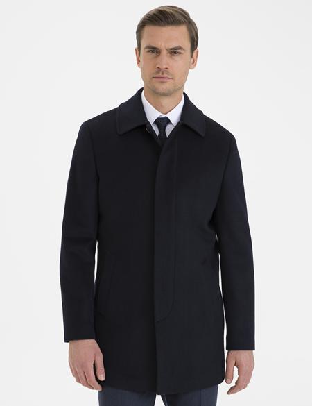 Lacivert Slim Fit Kaban Kaşe - 50230235027