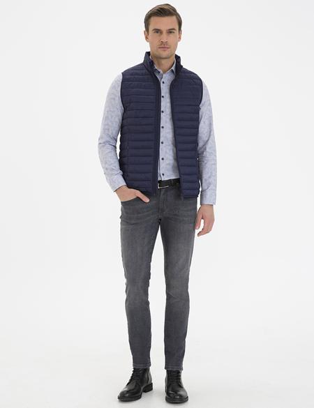 Lacivert Yelek - 50230453024