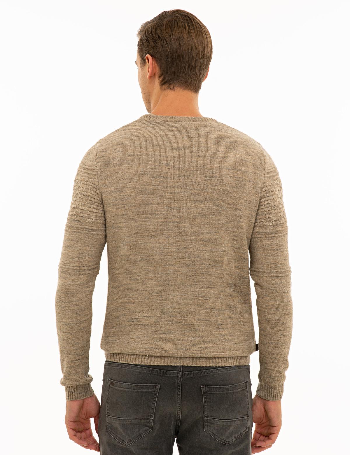 Bej Slim Fit Kazak - 50227824046