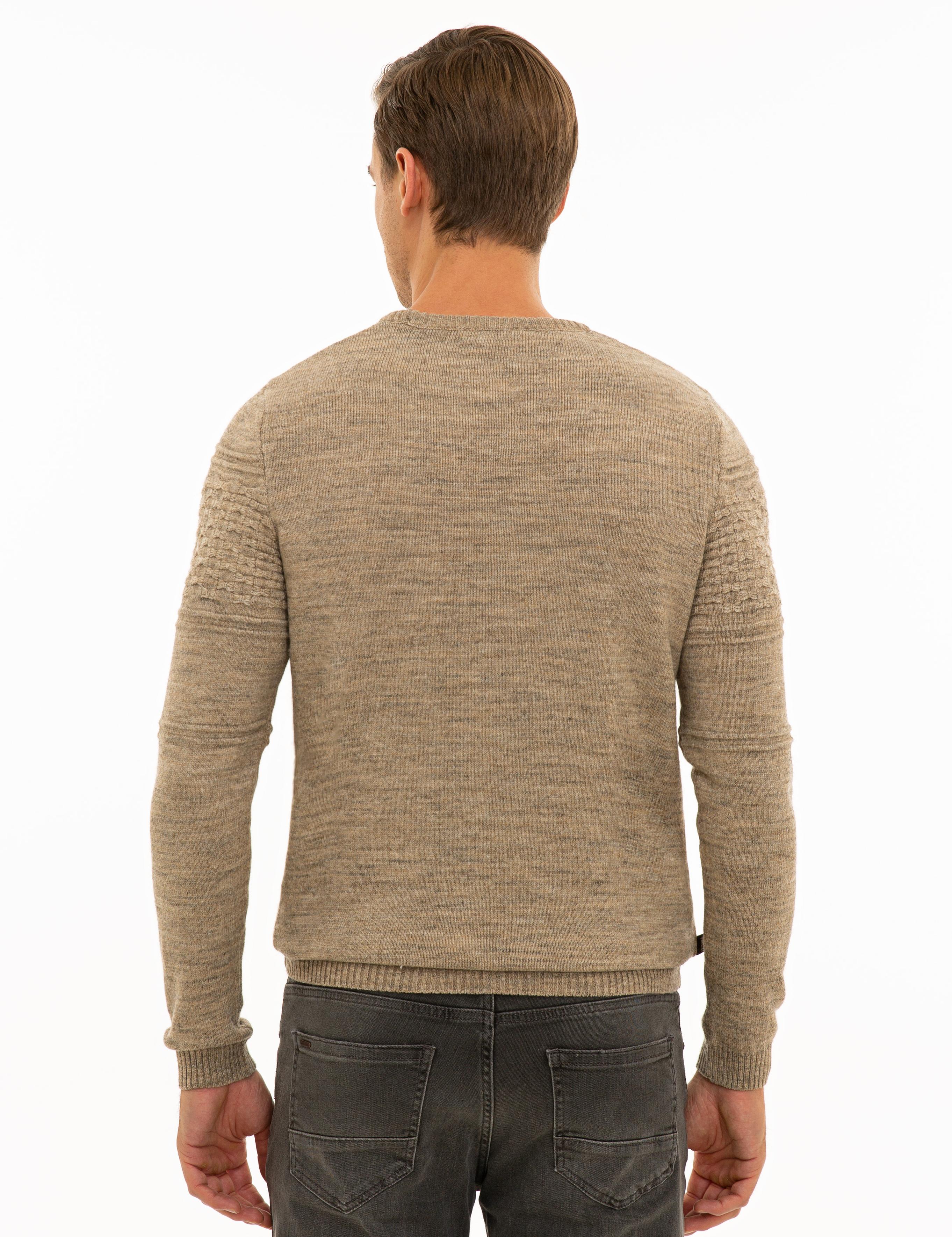 Bej Slim Fit Kazak