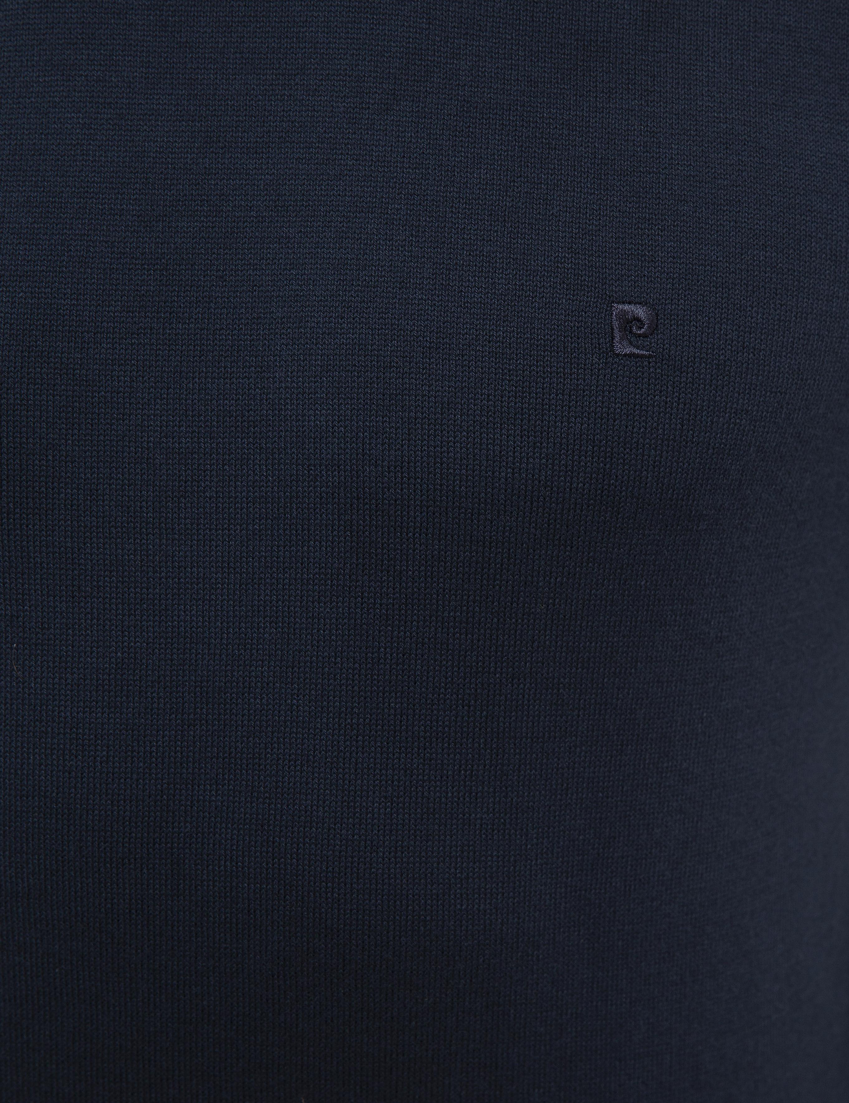 Lacivert Slim Fit Yarım Balıkçı Yaka Basic Triko Kazak