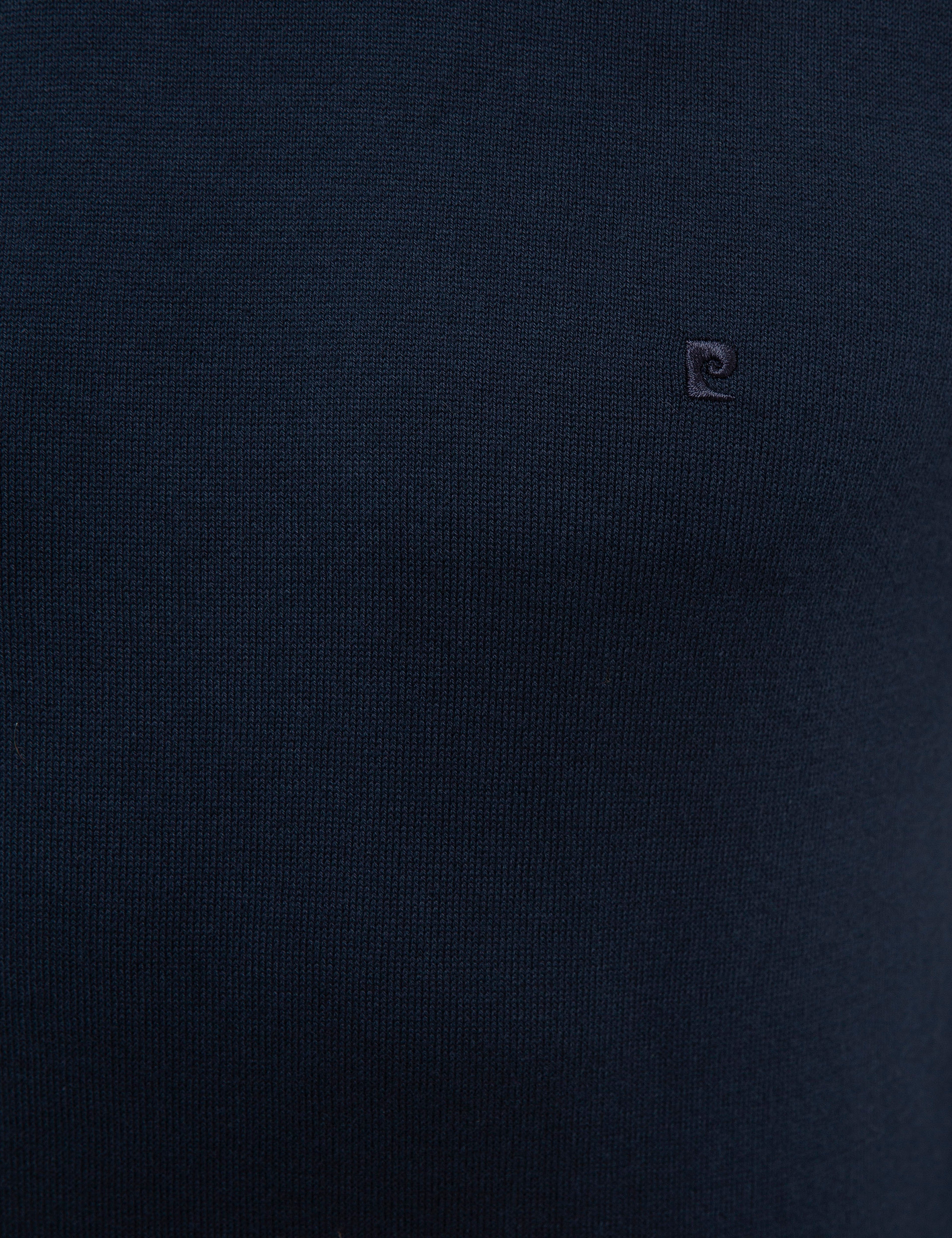 Lacivert Slim Fit Yarım Balıkçı Yaka Basic Triko Kazak - Image 6