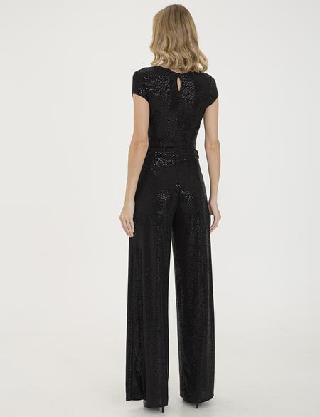 Siyah Dokuma Elbise - 50214689002