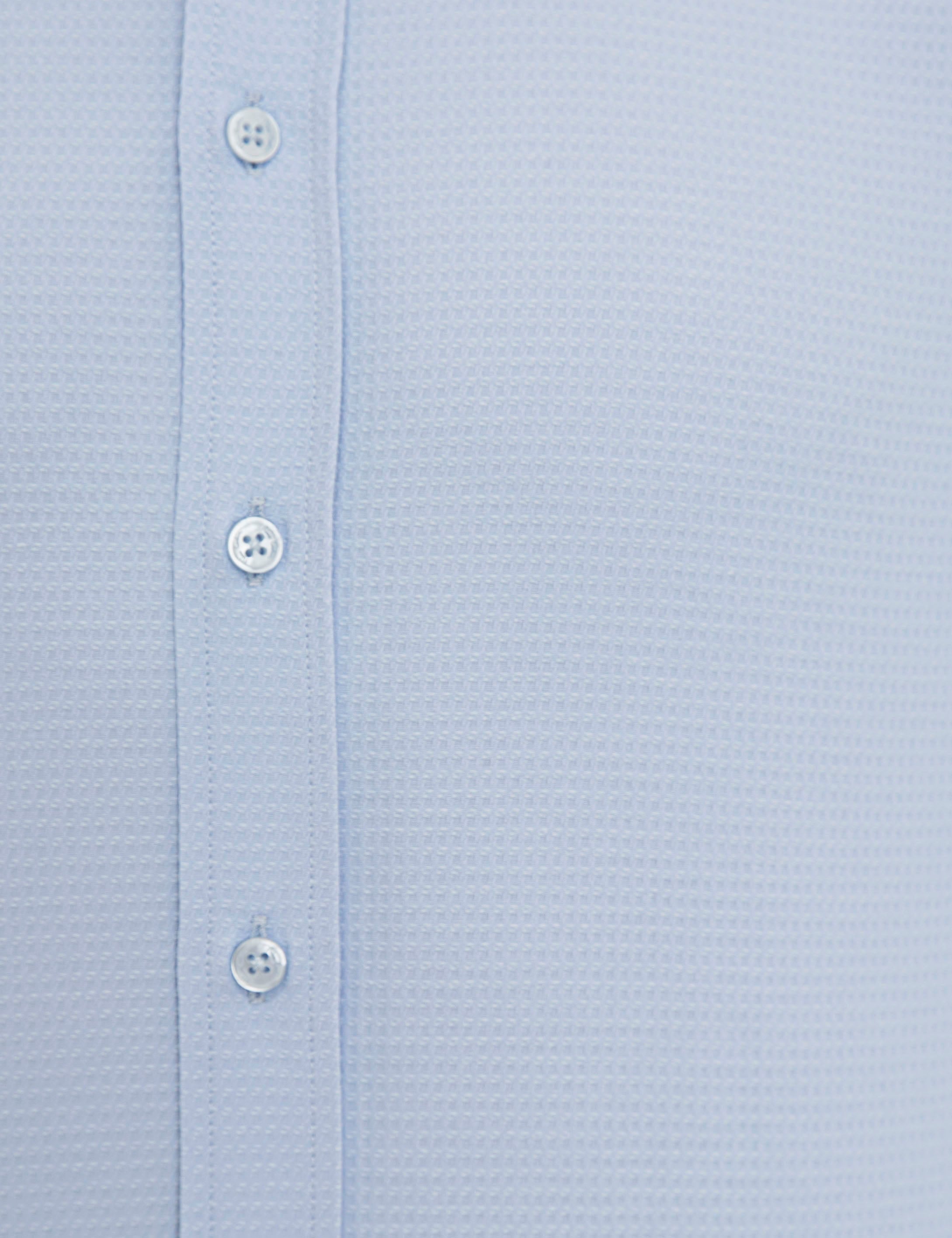 Açık Mavi Slim Fit Uzun Kollu Gömlek