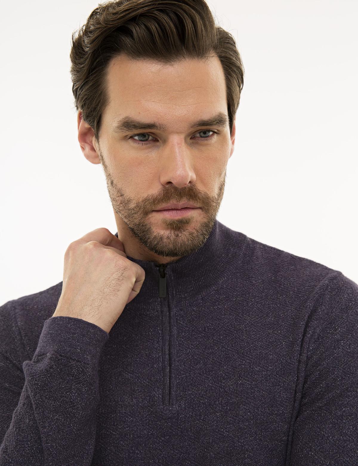 Mor Slim Fit Kazak - 50228389011