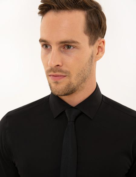 Siyah Ekstra Slim Fit Gömlek - 50229096038