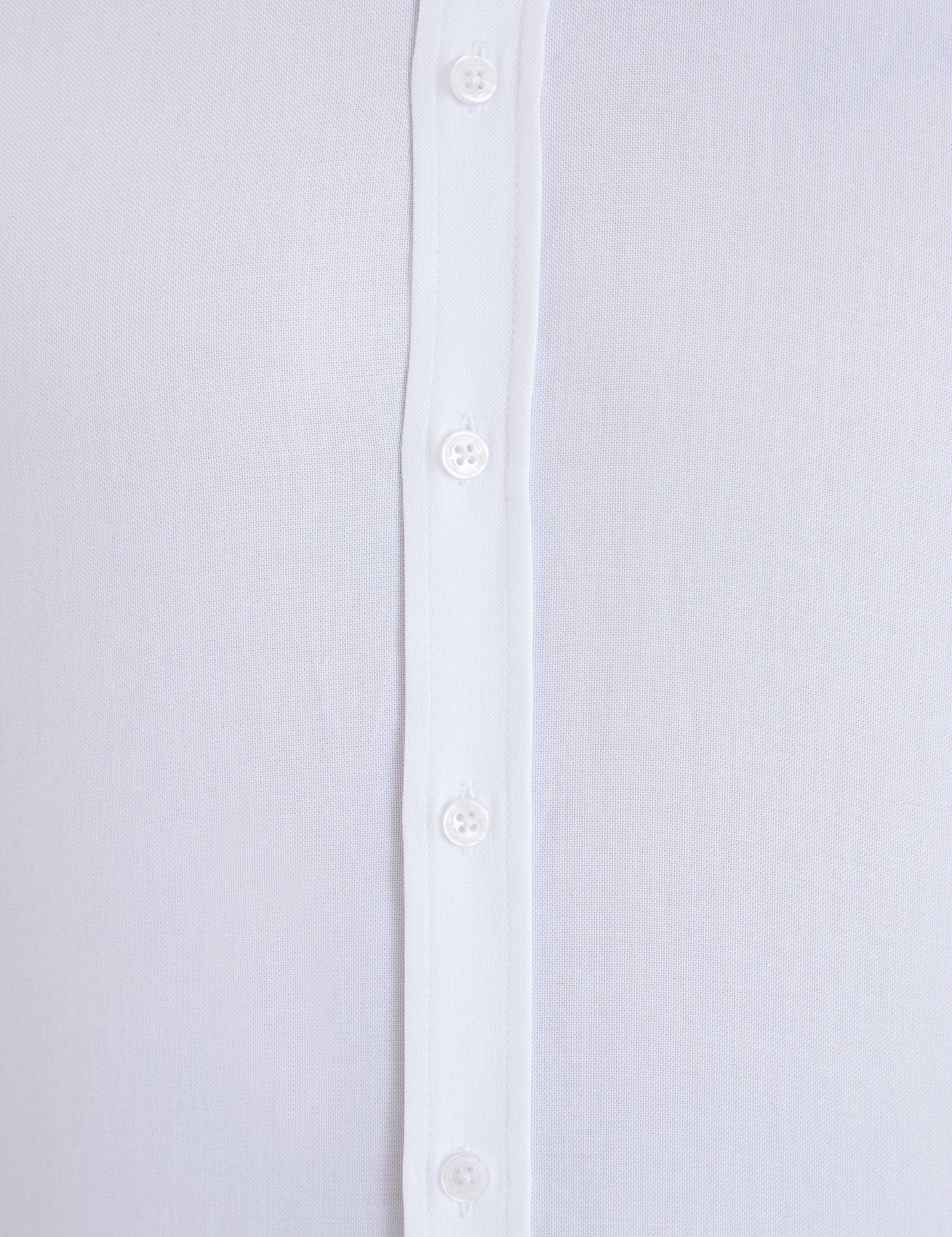 Beyaz Slim Fit Smokin Gömlek - Image 6