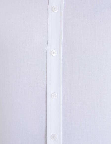 Beyaz Slim Fit Smokin Gömlek - 50230372008