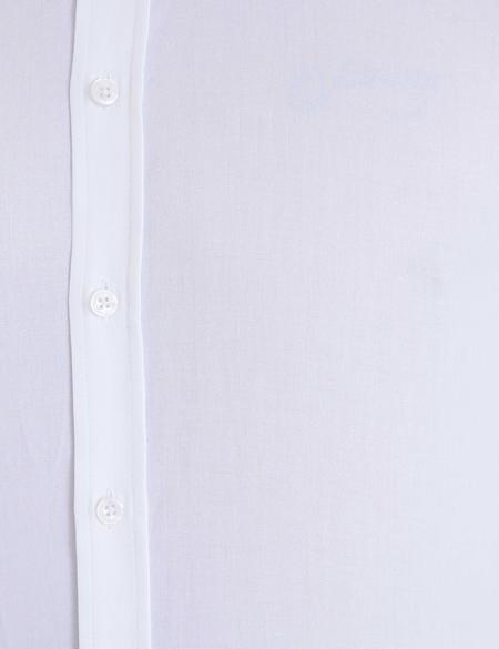 Beyaz Slim Fit Smokin Gömlek - 50230372008