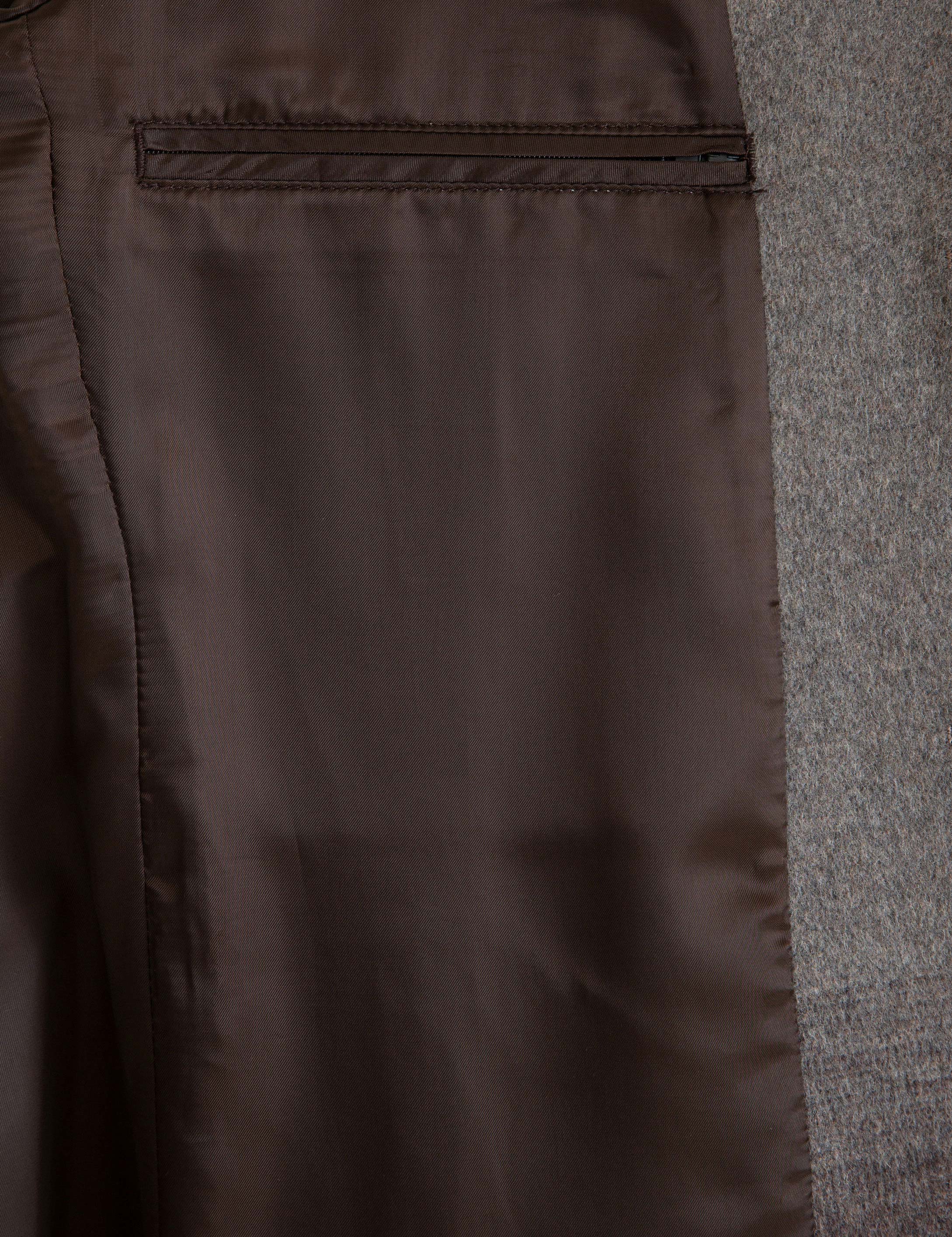 Açık Kahverengi Slim Fit Kaşe Kaban - Image 6