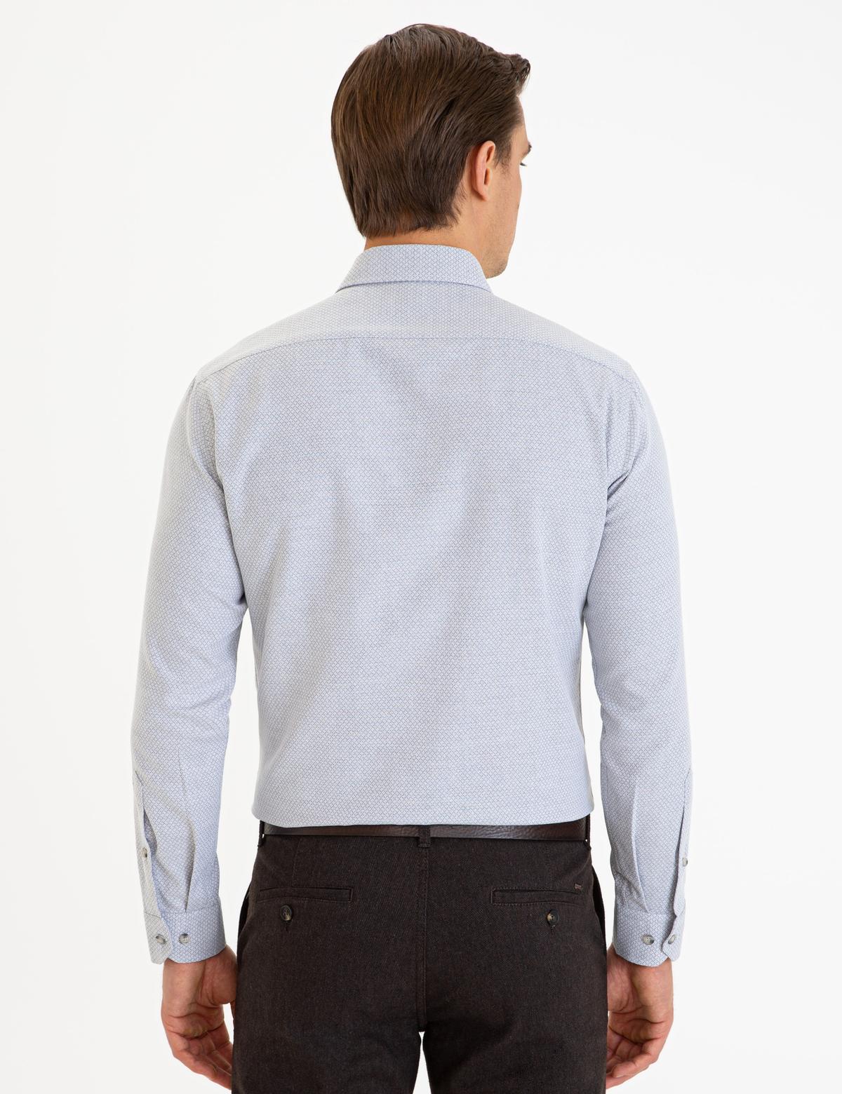 Gri Slim Fit Gömlek - 50233543034