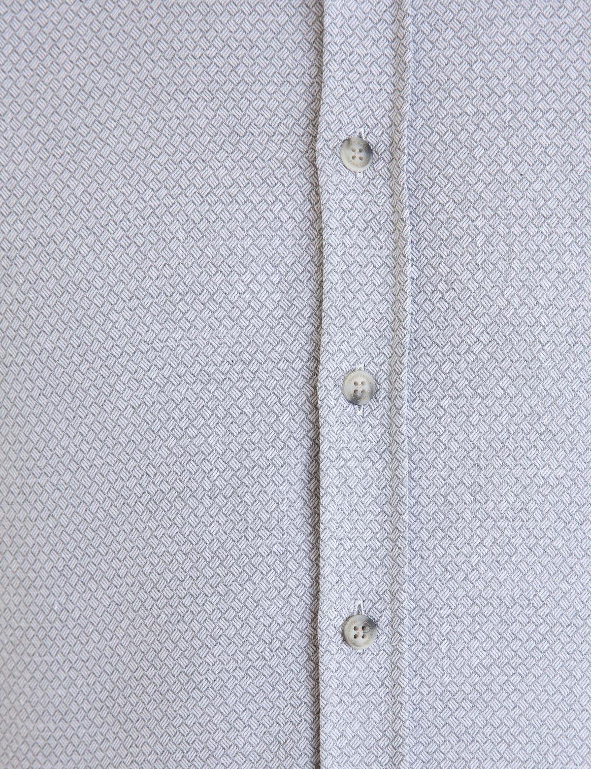 Gri Slim Fit Gömlek - 50233543034