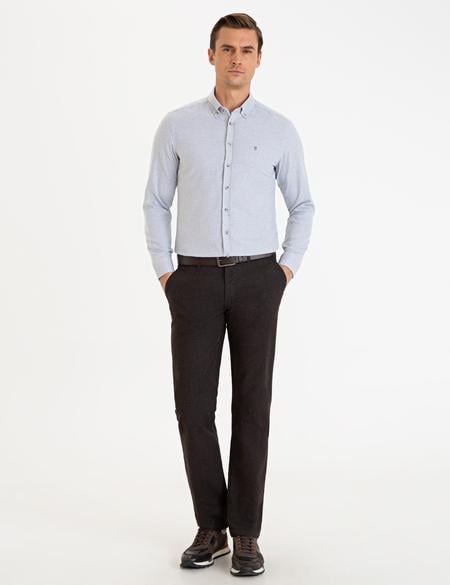 Gri Slim Fit Gömlek - 50233543034