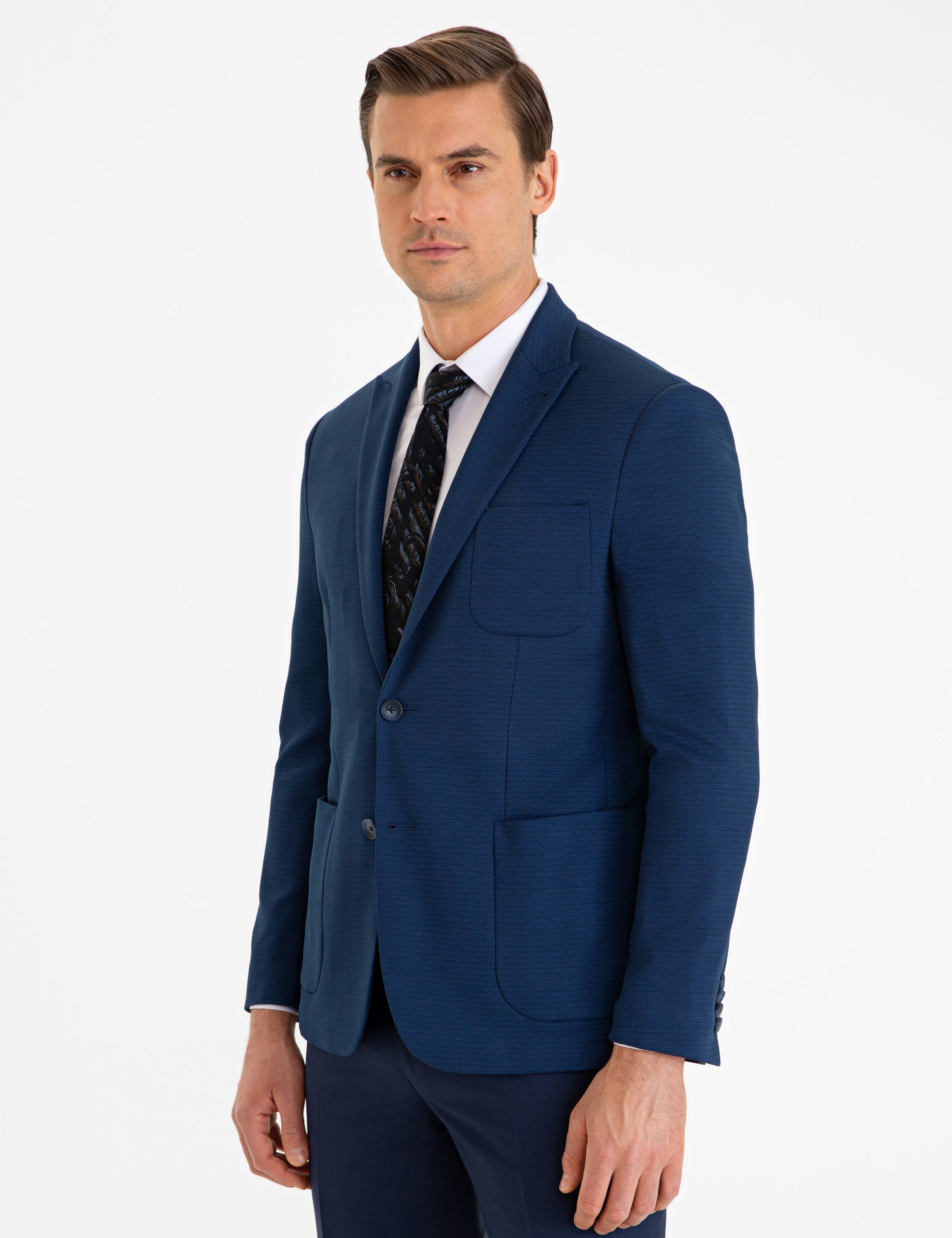 Lacivert Slim Fit Ceket