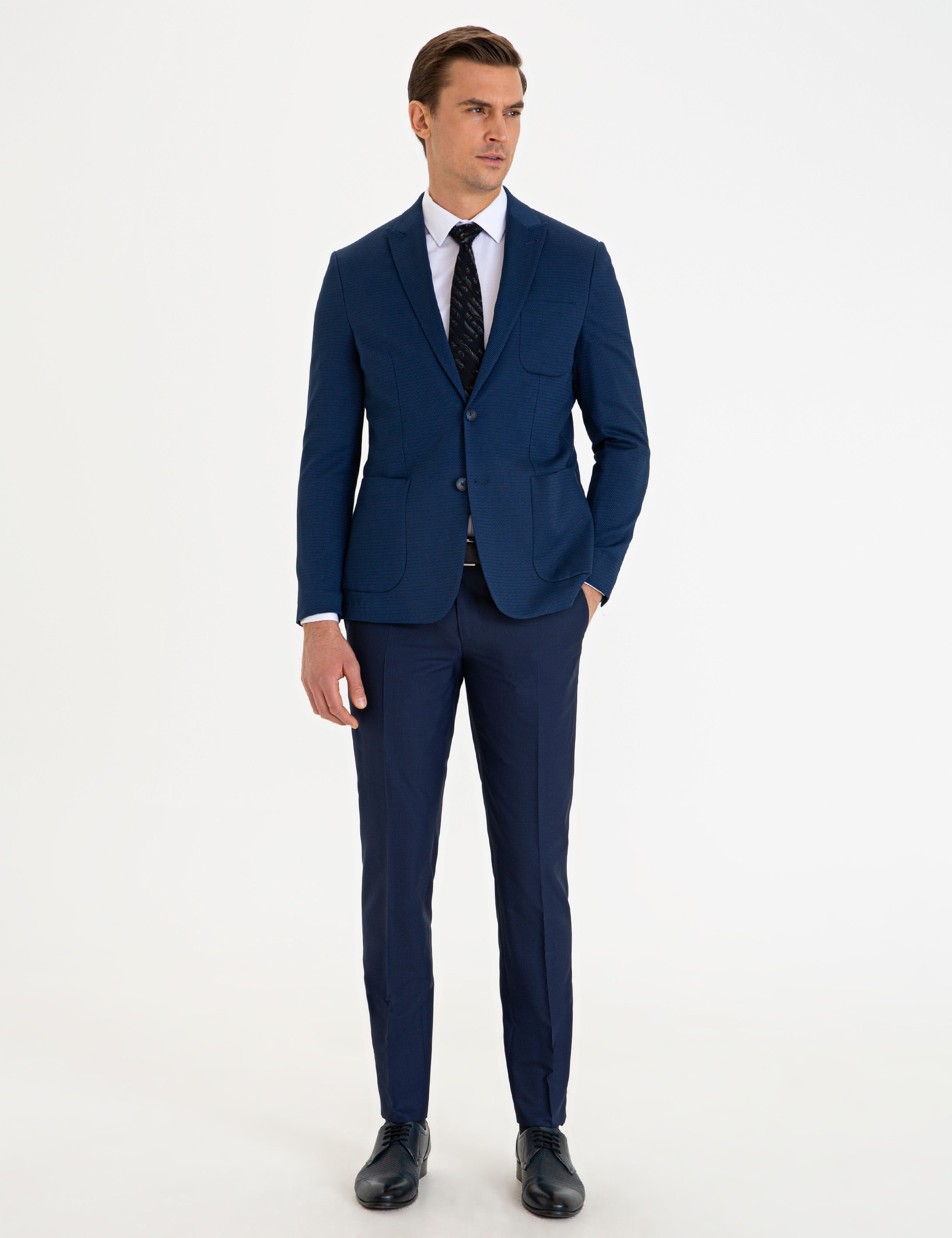 Lacivert Slim Fit Ceket
