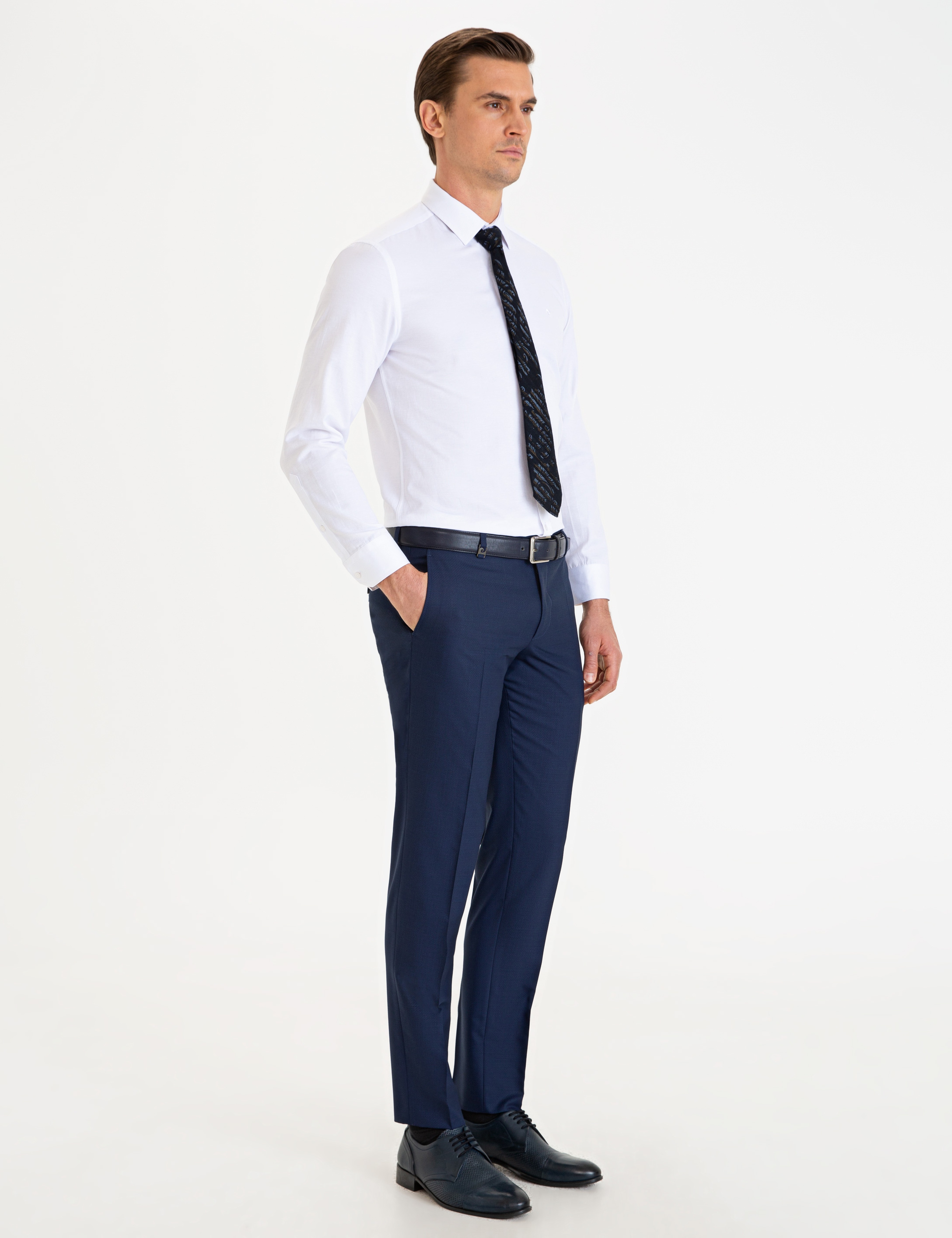 Açık Lacivert Ex. Slim Fit Kumaş Pantolon - Image 2