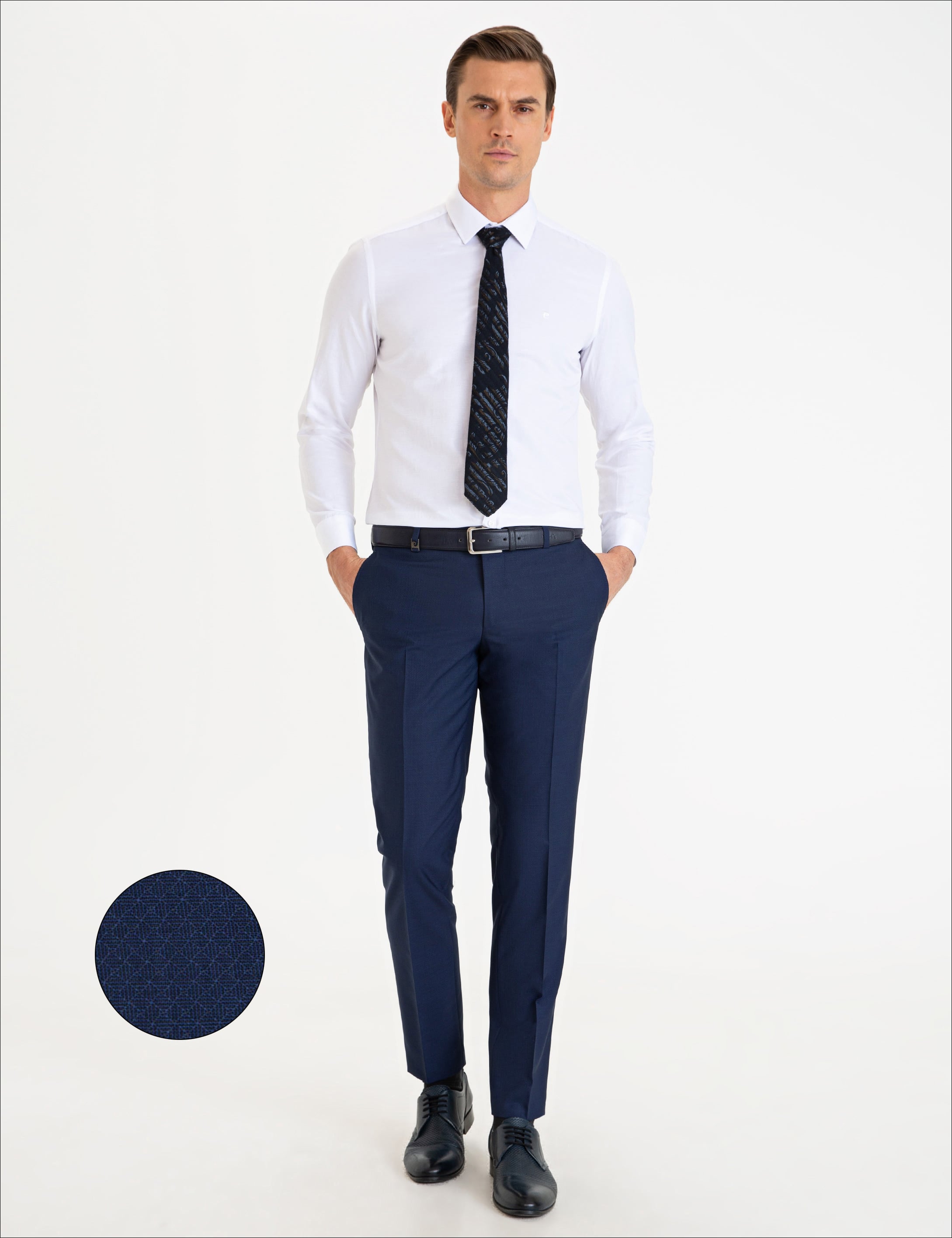 Açık Lacivert Ex. Slim Fit Kumaş Pantolon