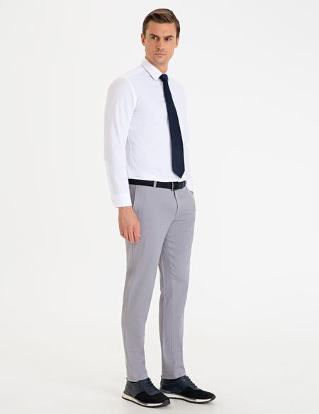 Gri Ekstra Slim Fit Pantolon - 50186487015