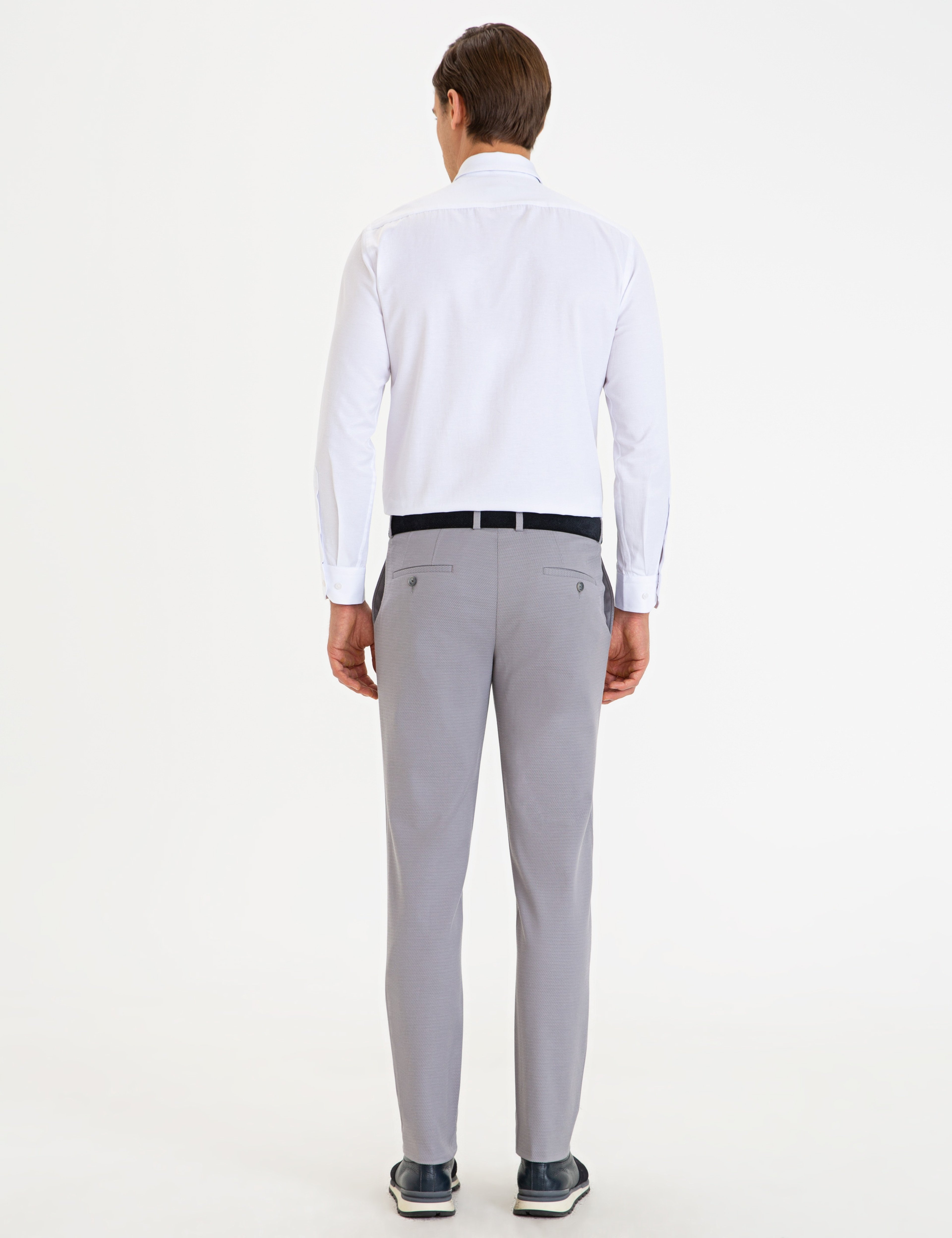 Gri Ekstra Slim Fit Pantolon - Image 3