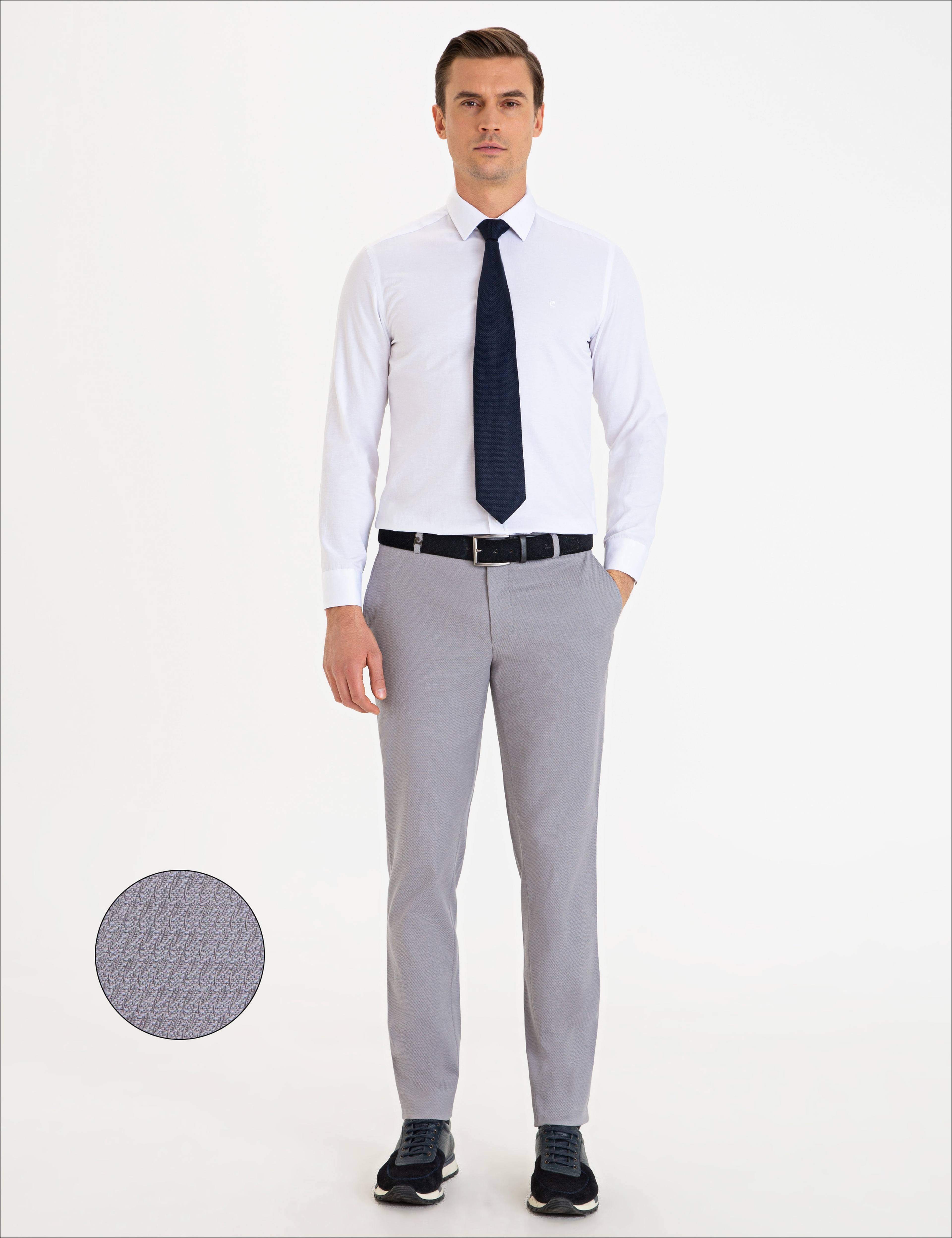 Gri Ekstra Slim Fit Pantolon - Image 1