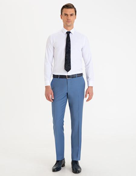 Koyu Mavi Slim Fit Kumaş Pantolon - 50189267065