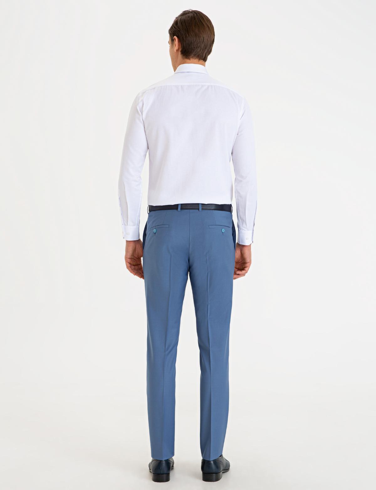 Koyu Mavi Slim Fit Kumaş Pantolon - 50189267065
